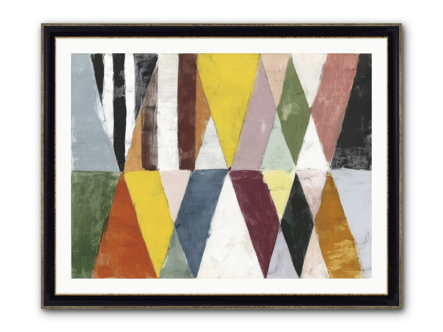 Pepper Grass Framed Print - Black & Gold 40x30