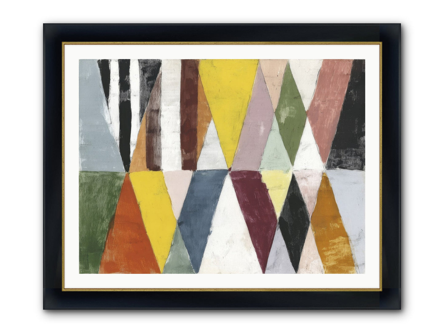 Pepper Grass Framed Print - Wide Black w/Gold 40x30