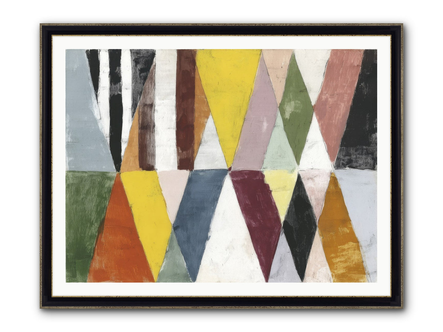 Pepper Grass Framed Print - Black & Gold 48x36