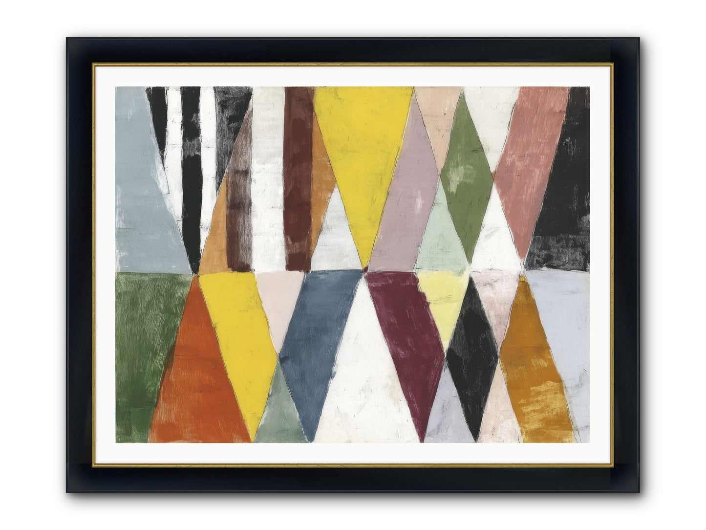 Pepper Grass Framed Print - Wide Black w/Gold 48x36