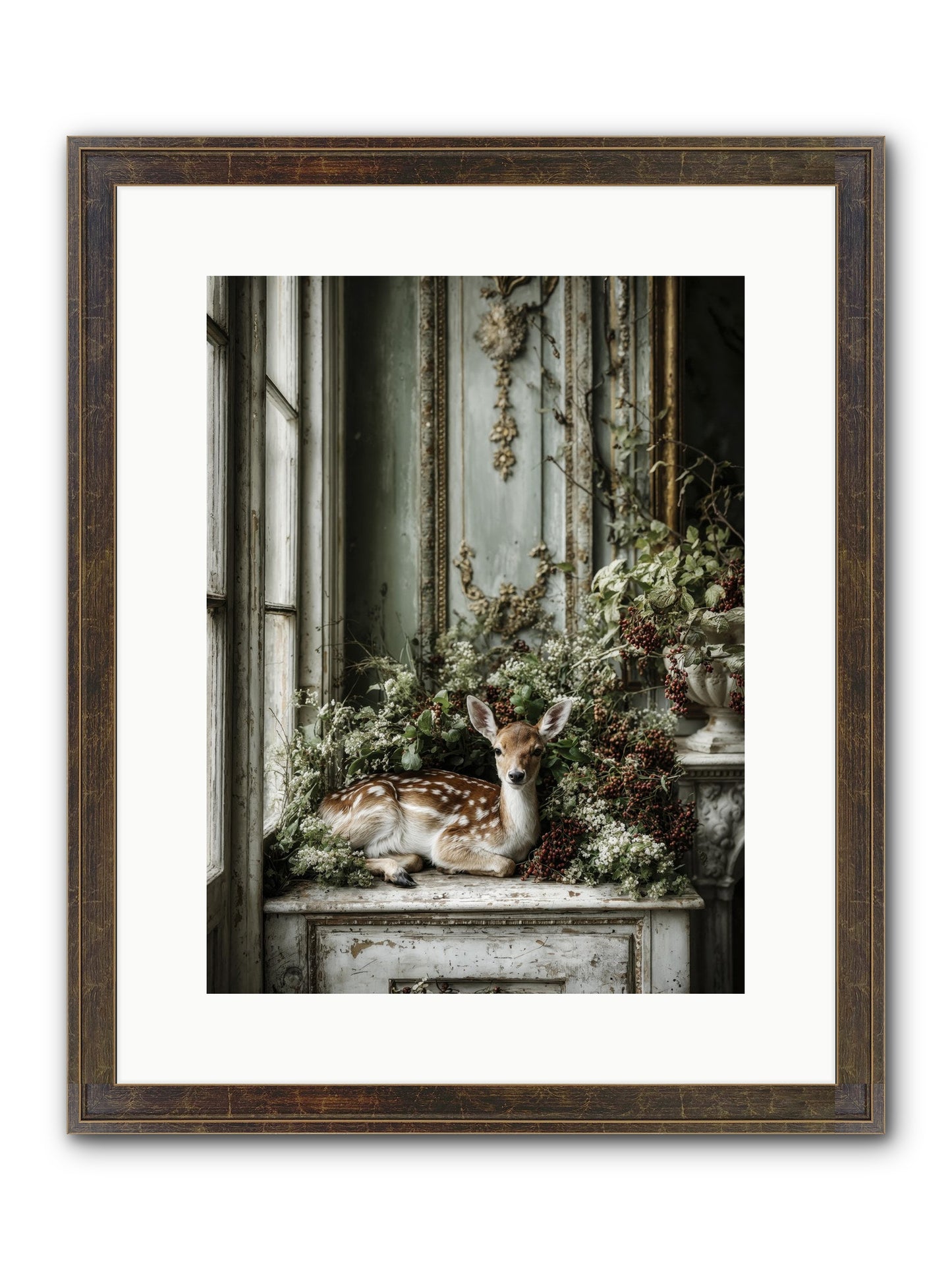 Percival Framed Print - Slimwoods Black/Gold 12x16