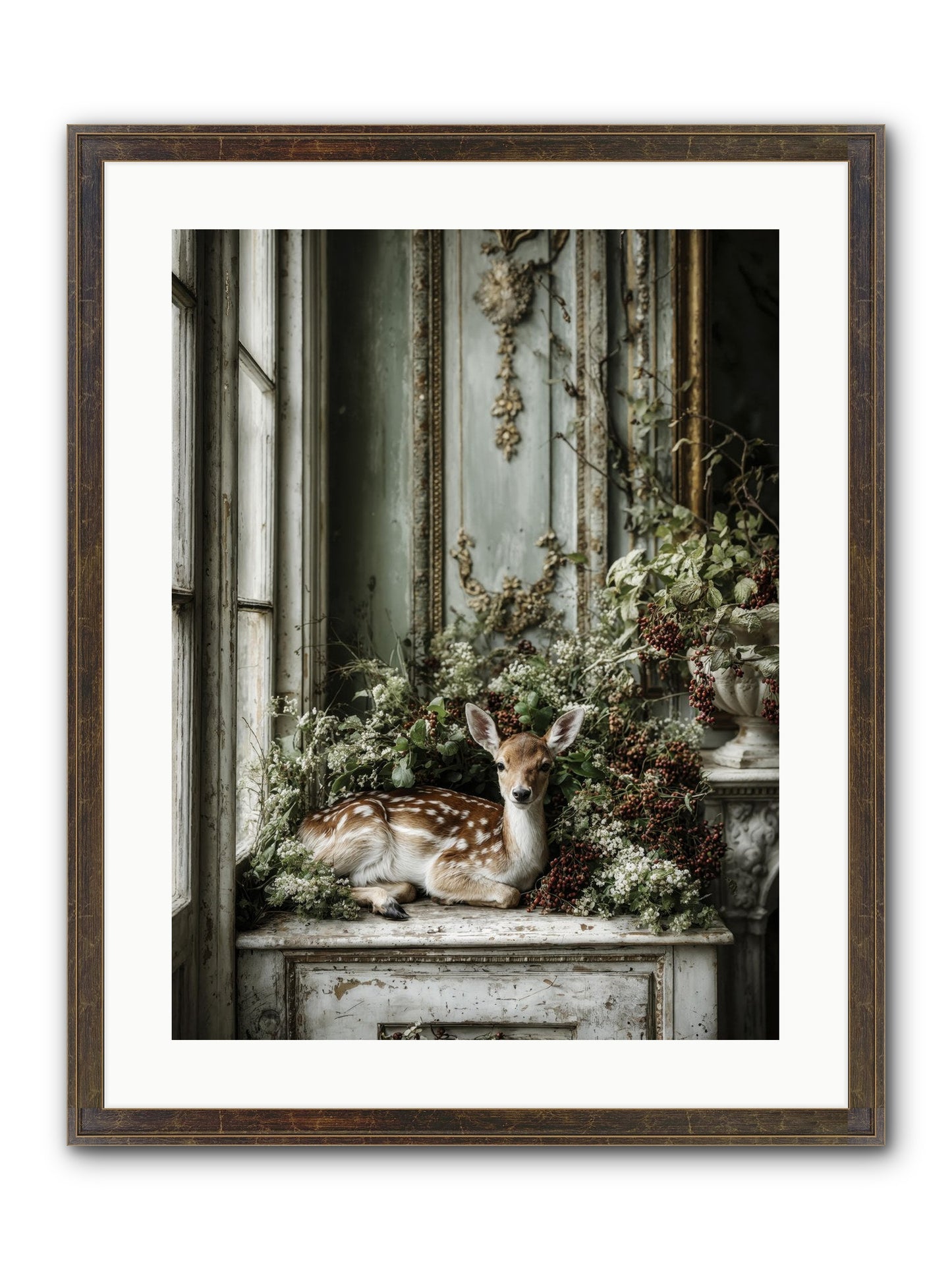 Percival Framed Print - Slimwoods Black/Gold 18x24