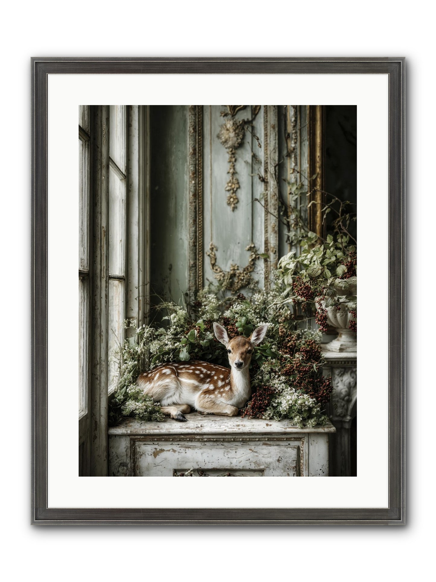 Percival Framed Print - Slimwoods Black/Silver 18x24
