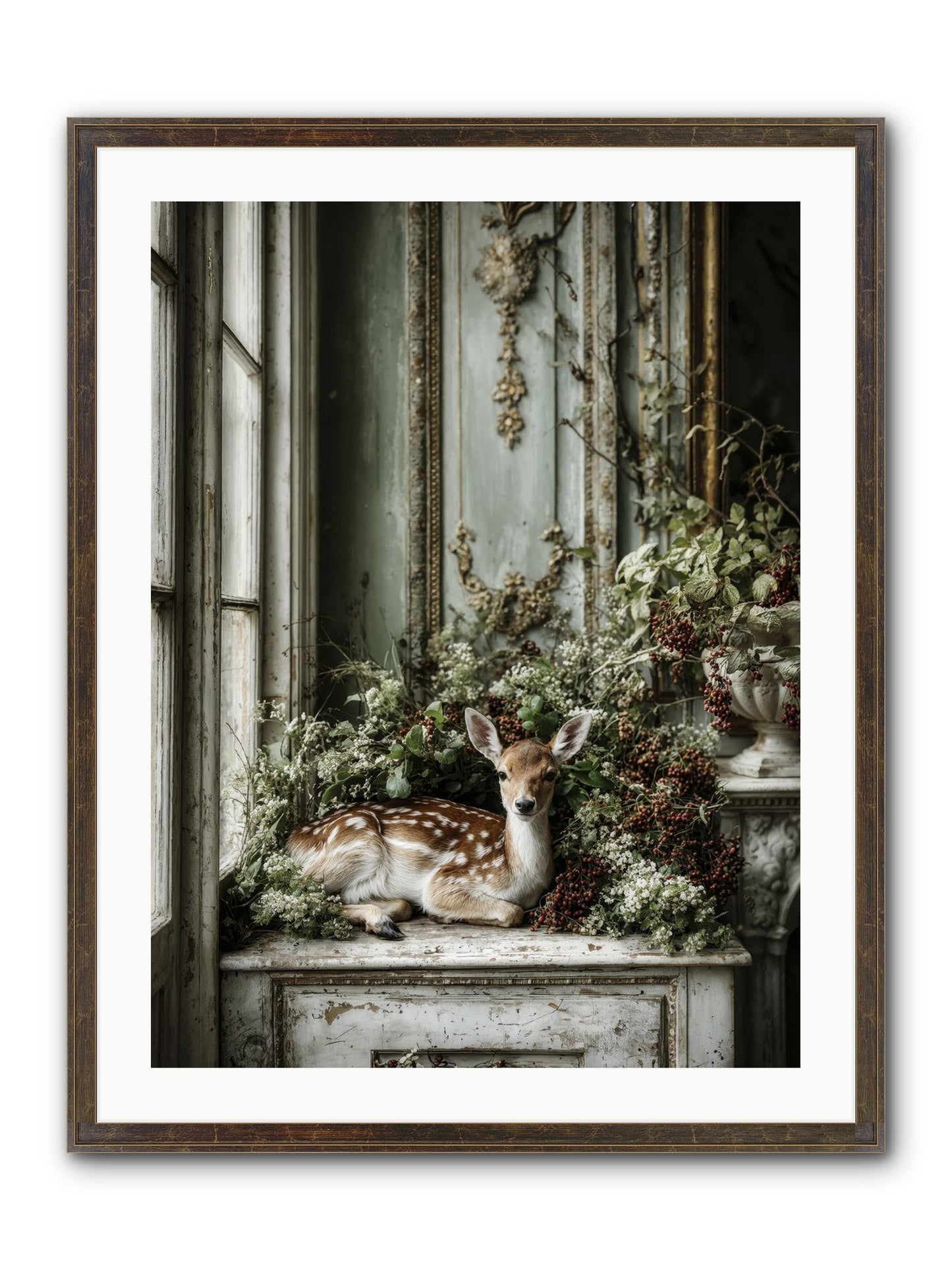 Percival Framed Print - Slimwoods Black/Gold 24x32