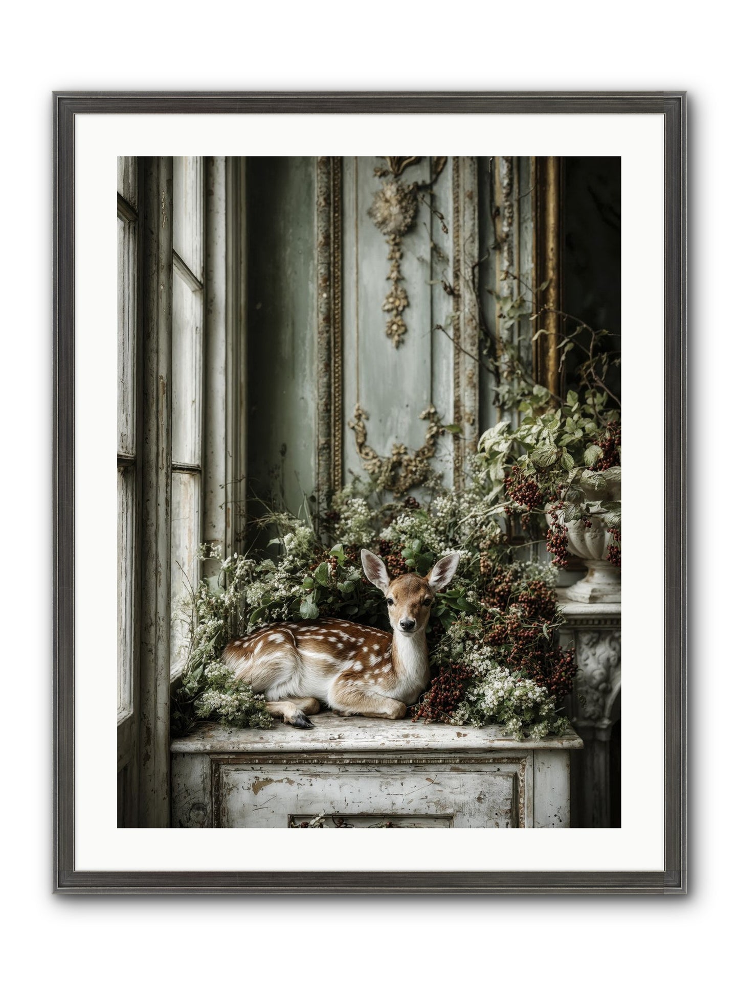 Percival Framed Print - Slimwoods Black/Silver 24x32