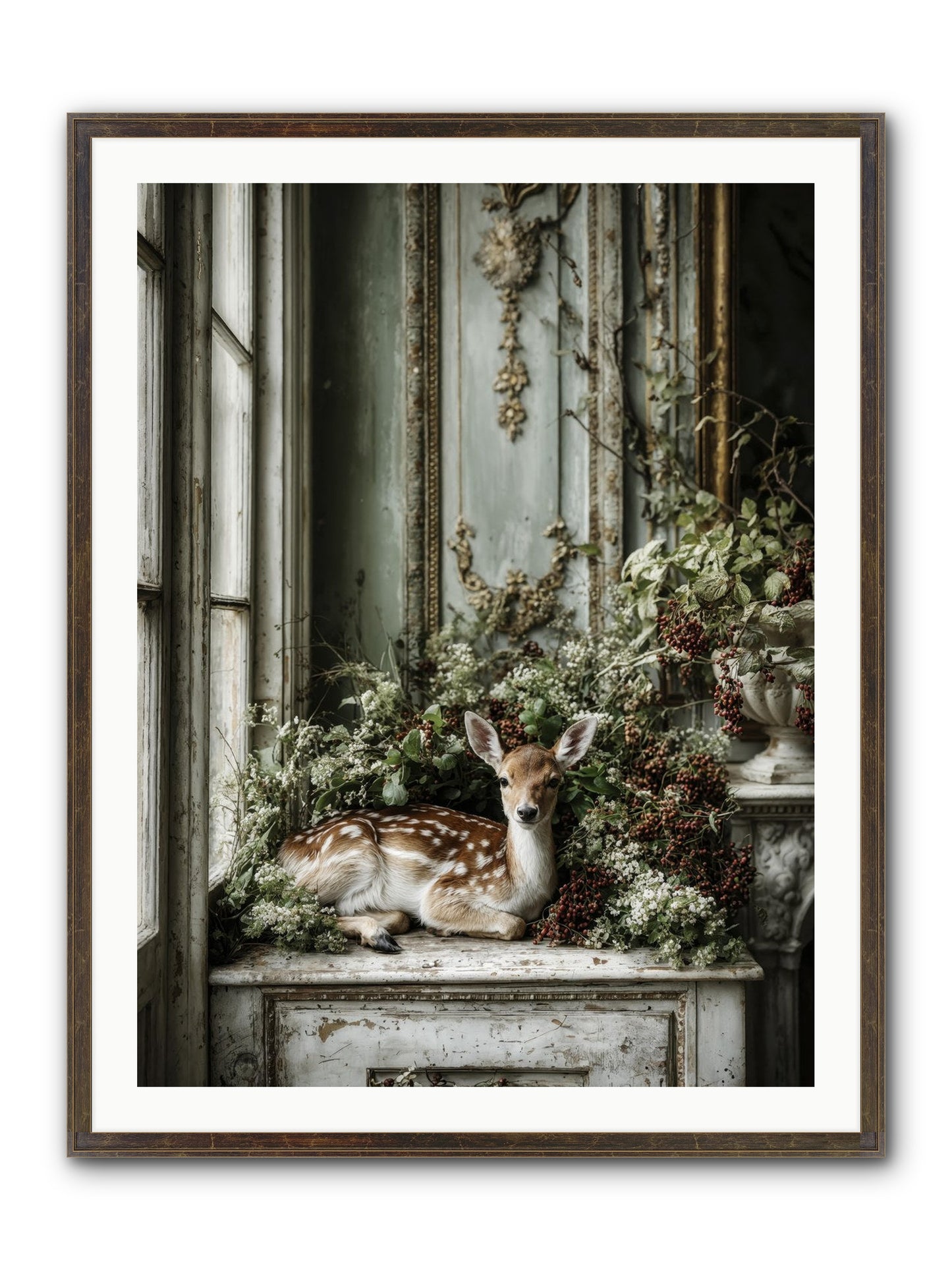 Percival Framed Print - Slimwoods Black/Gold 30x40