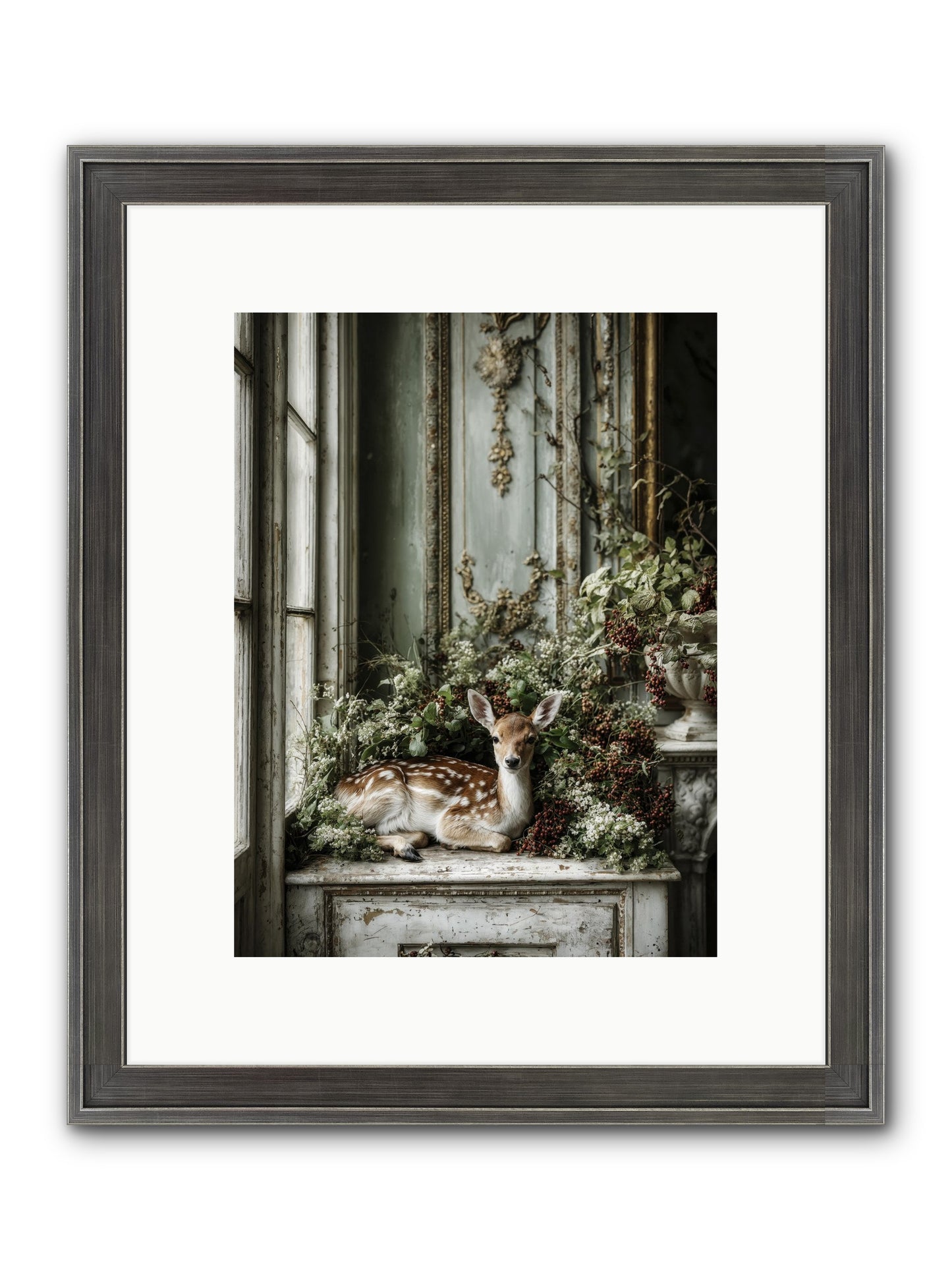 Percival Framed Print - Slimwoods Black/Silver 9x12