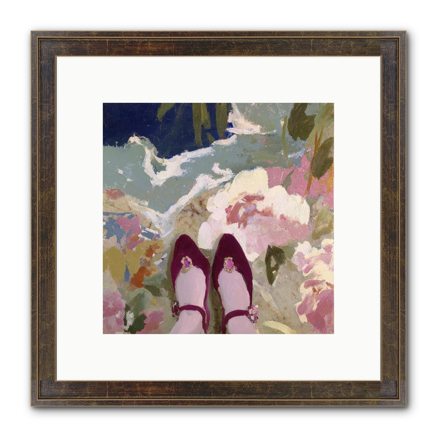 Perfect Placement Framed Print - Slimwoods Black/Gold 10x10