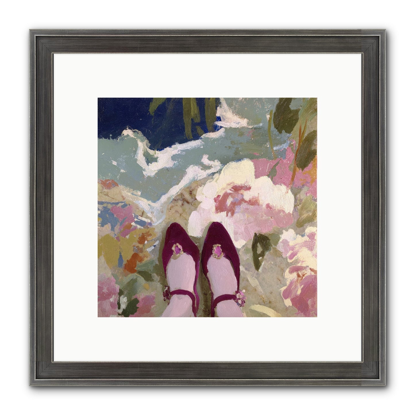 Perfect Placement Framed Print - Slimwoods Black/Silver 10x10