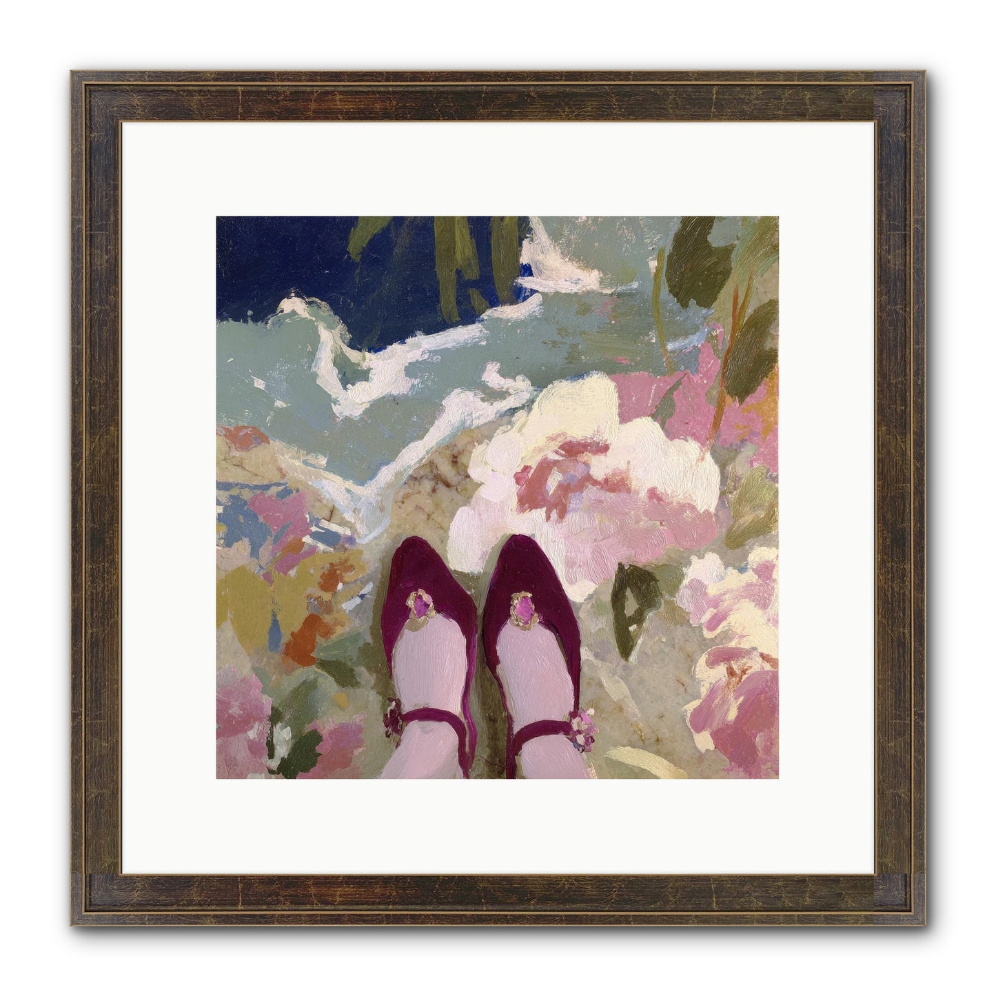 Perfect Placement Framed Print - Slimwoods Black/Gold 12x12