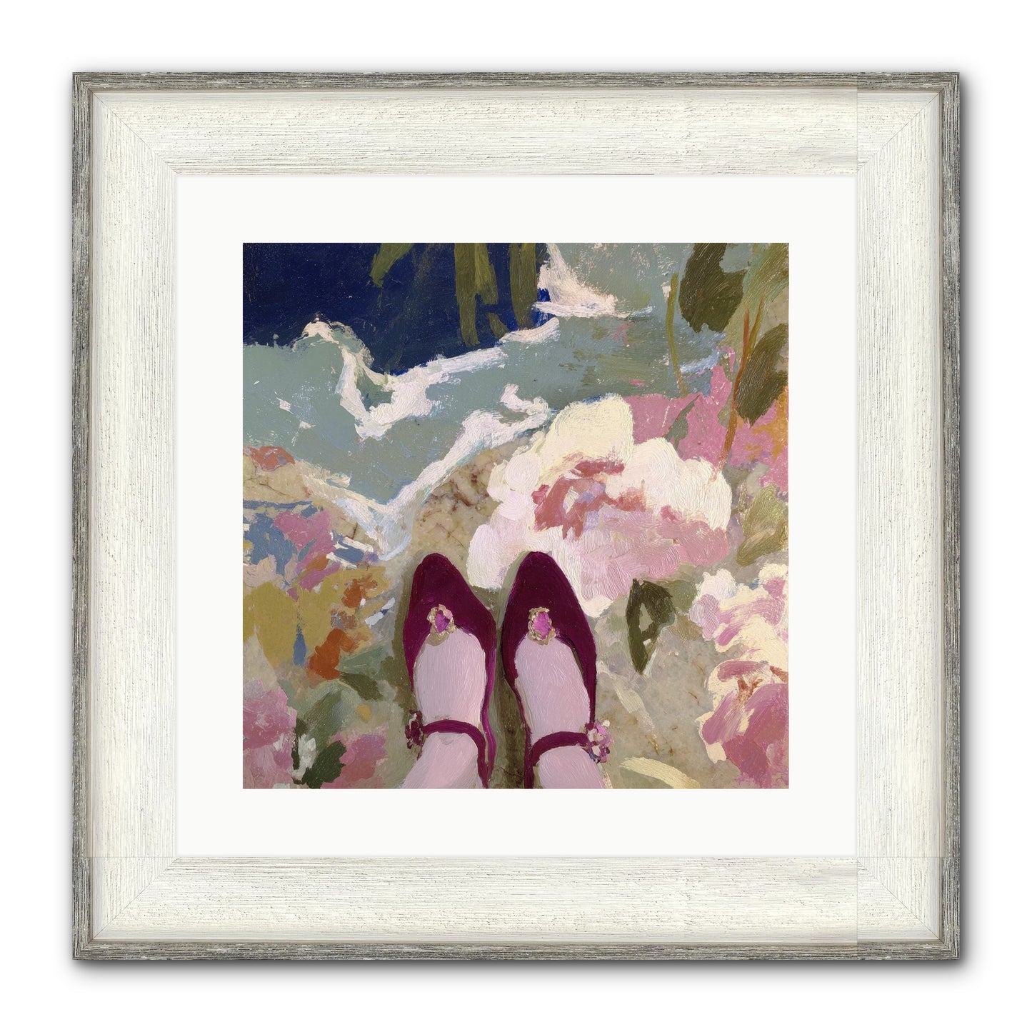 Perfect Placement Framed Print - Driftwood White 16x16