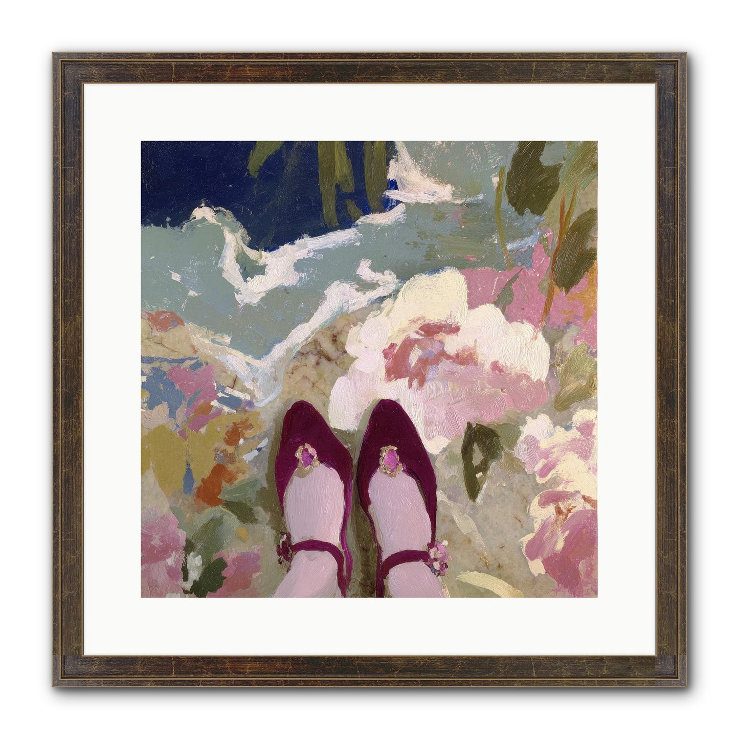 Perfect Placement Framed Print - Slimwoods Black/Gold 16x16