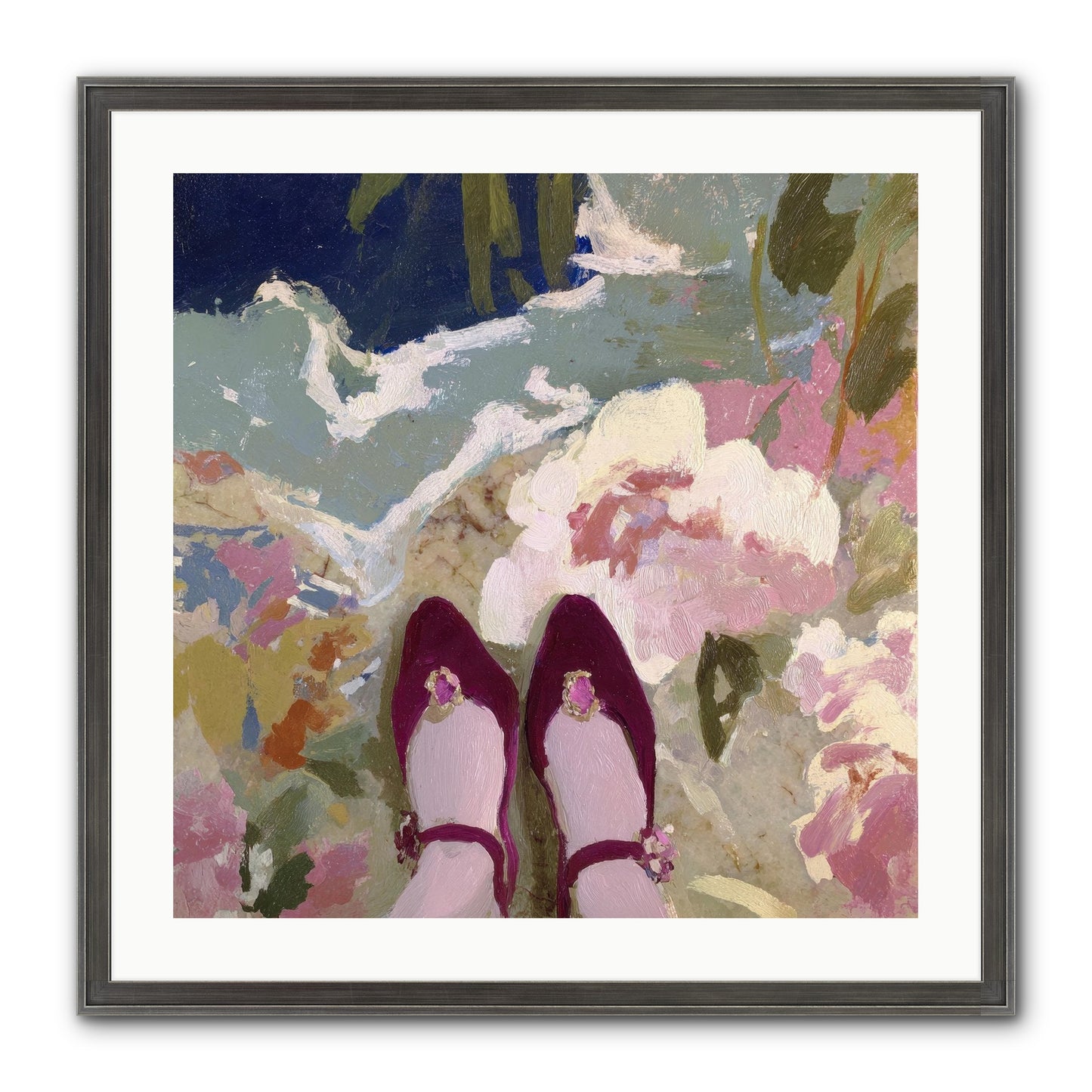 Perfect Placement Framed Print - Slimwoods Black/Silver 24x24