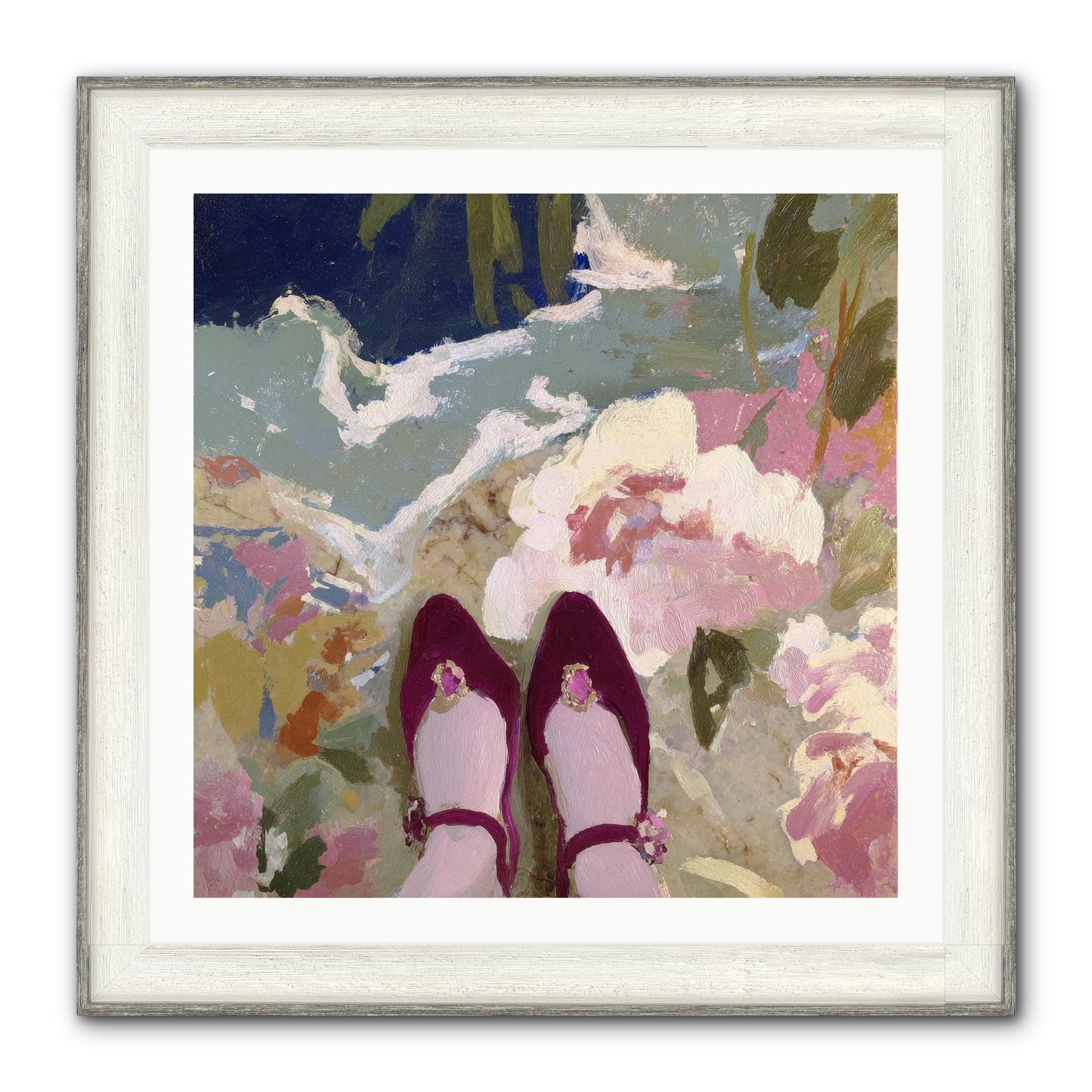 Perfect Placement Framed Print - Driftwood White 30x30