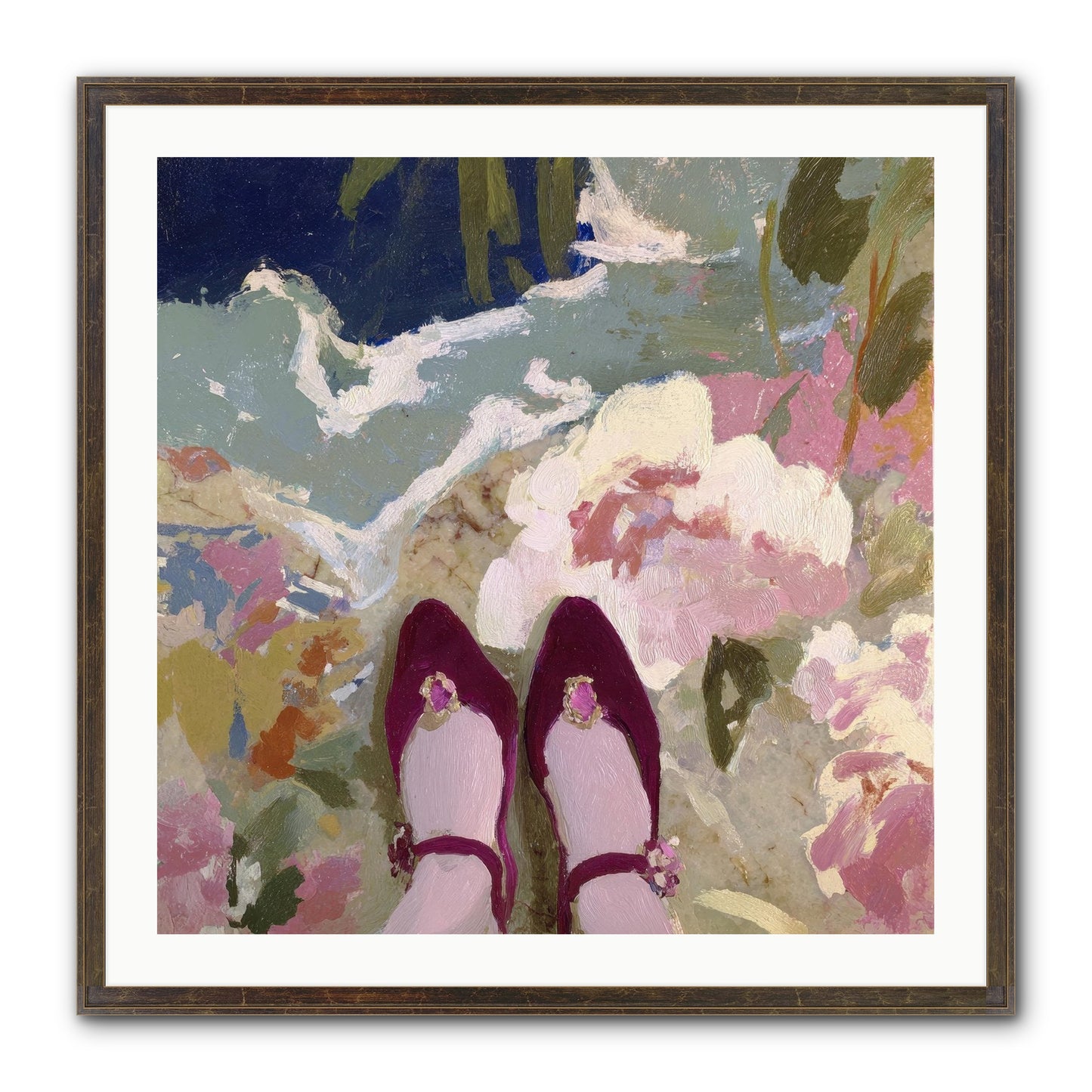 Perfect Placement Framed Print - Slimwoods Black/Gold 30x30