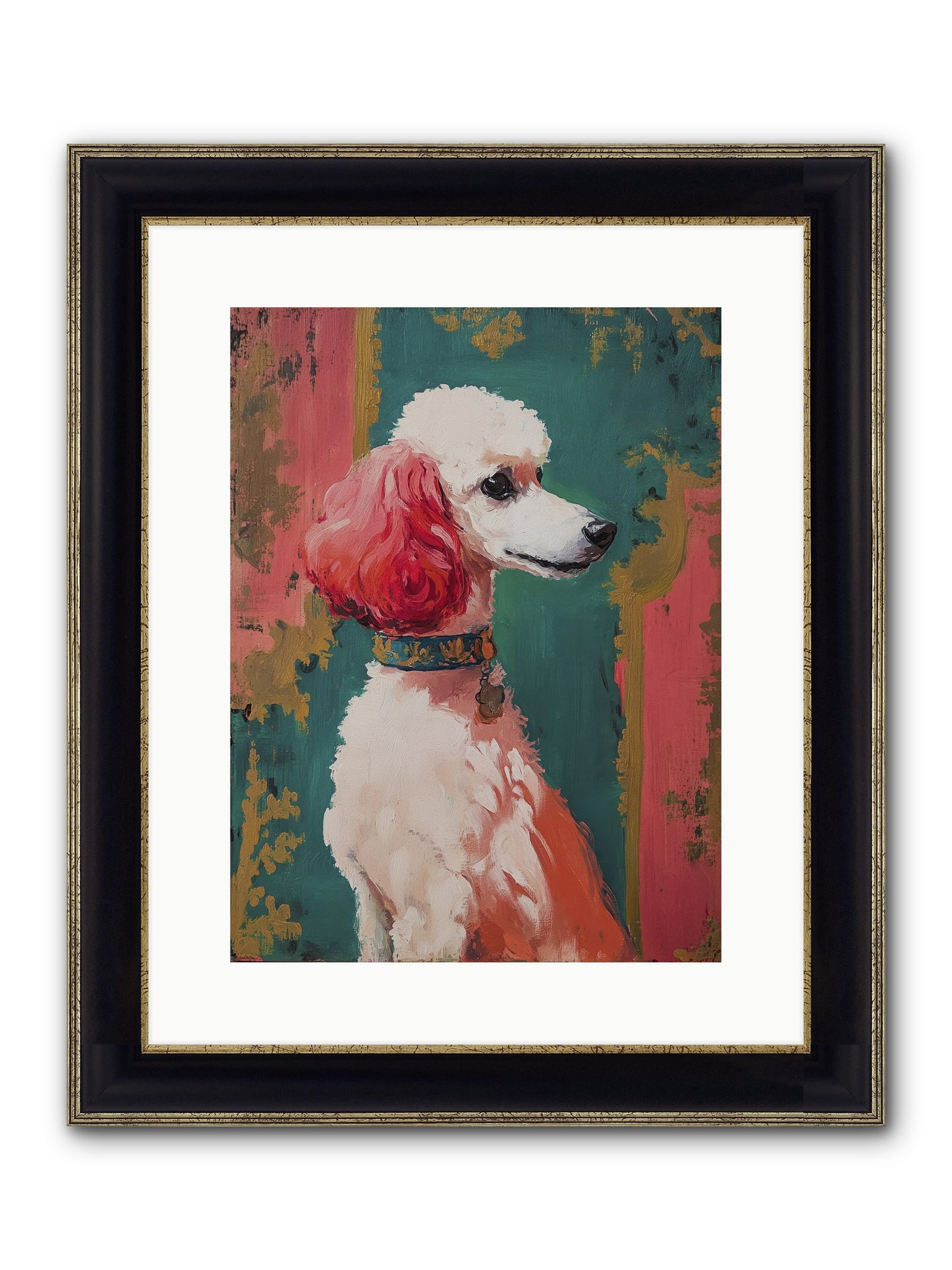 Periwinkle Framed Print - Black & Gold 12x16