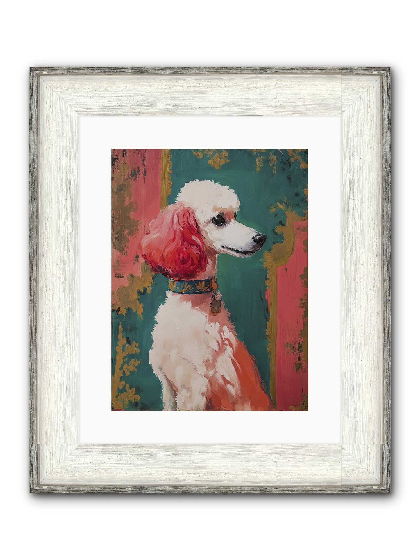 Periwinkle Framed Print - Driftwood White 12x16
