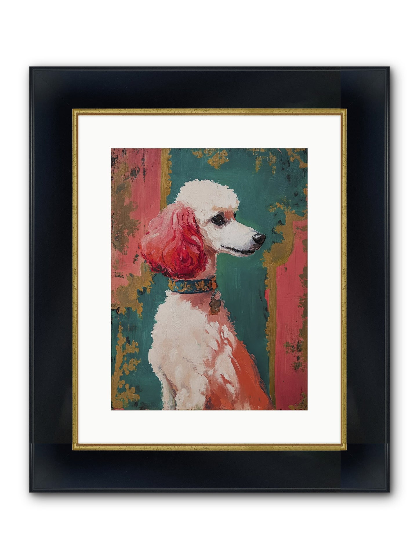 Periwinkle Framed Print - Wide Black w/Gold 12x16