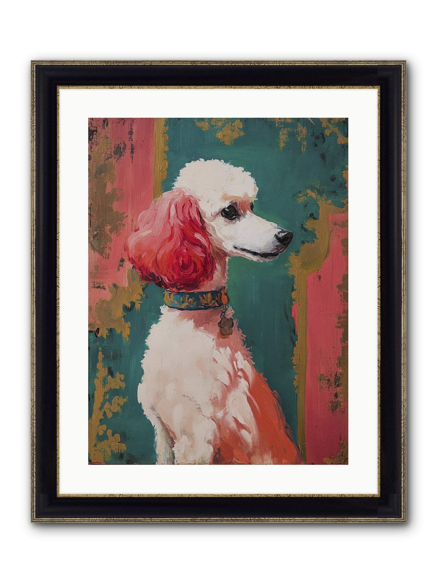 Periwinkle Framed Print - Black & Gold 18x24