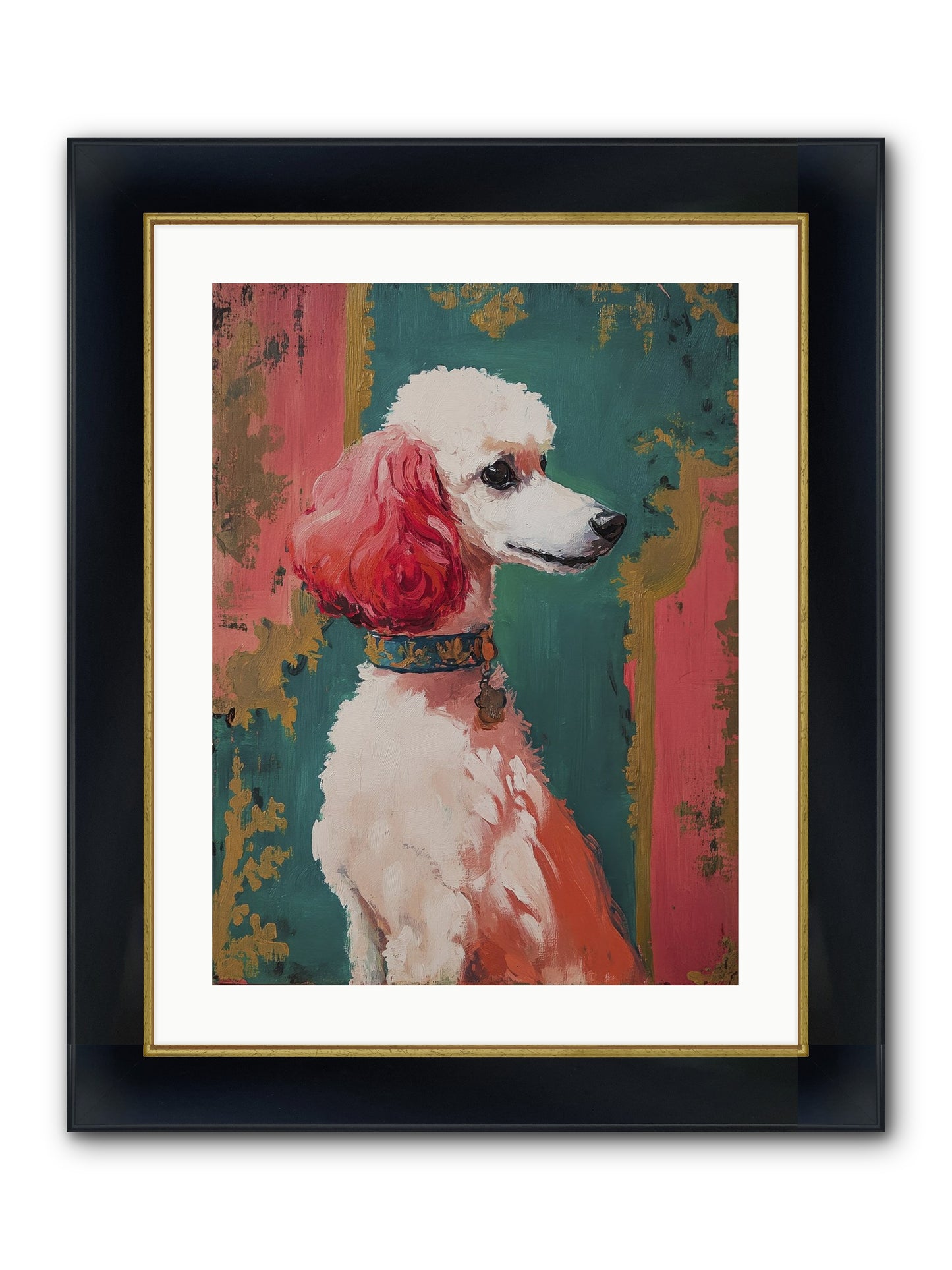 Periwinkle Framed Print - Wide Black w/Gold 18x24