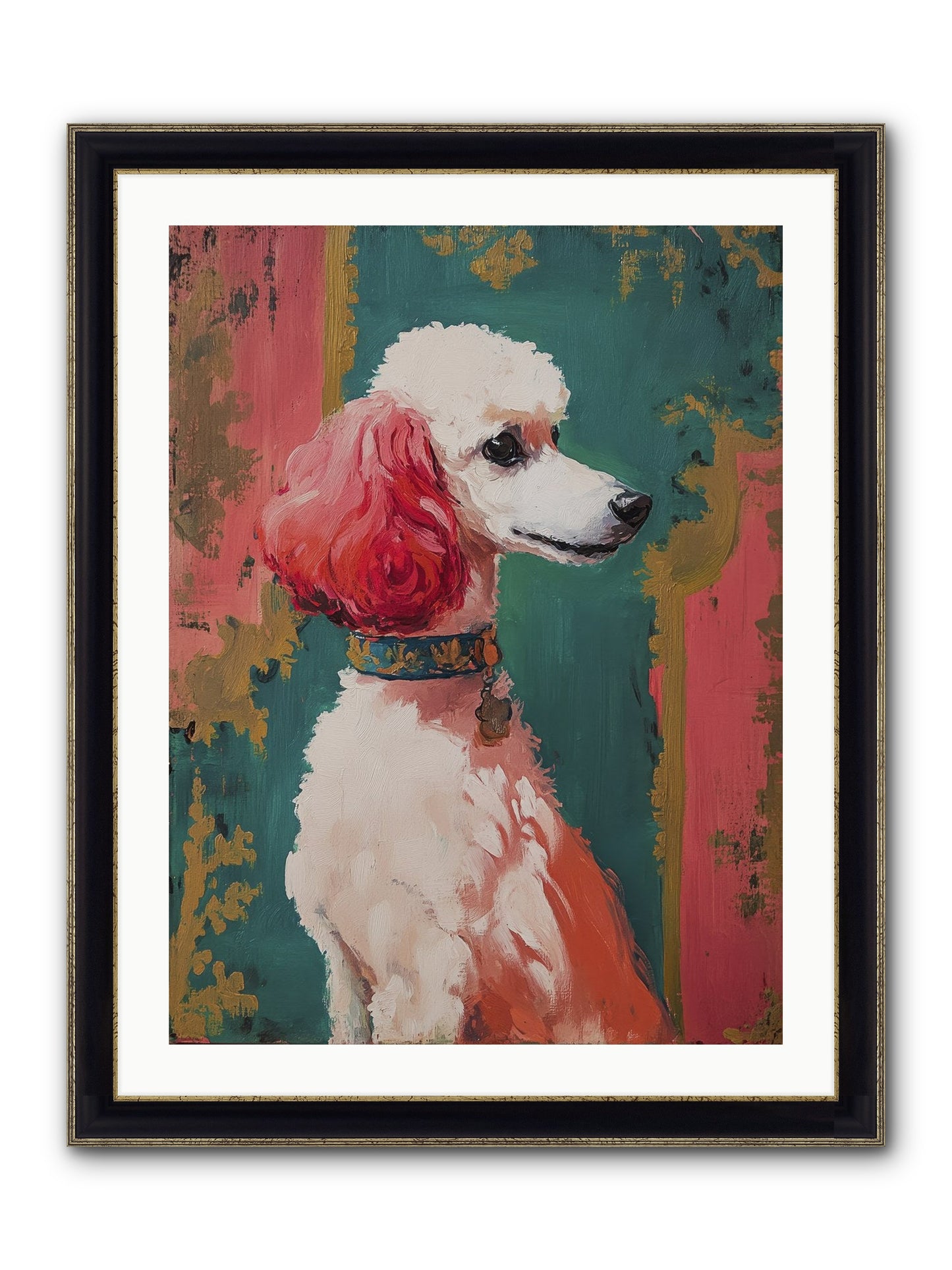 Periwinkle Framed Print - Black & Gold 24x32
