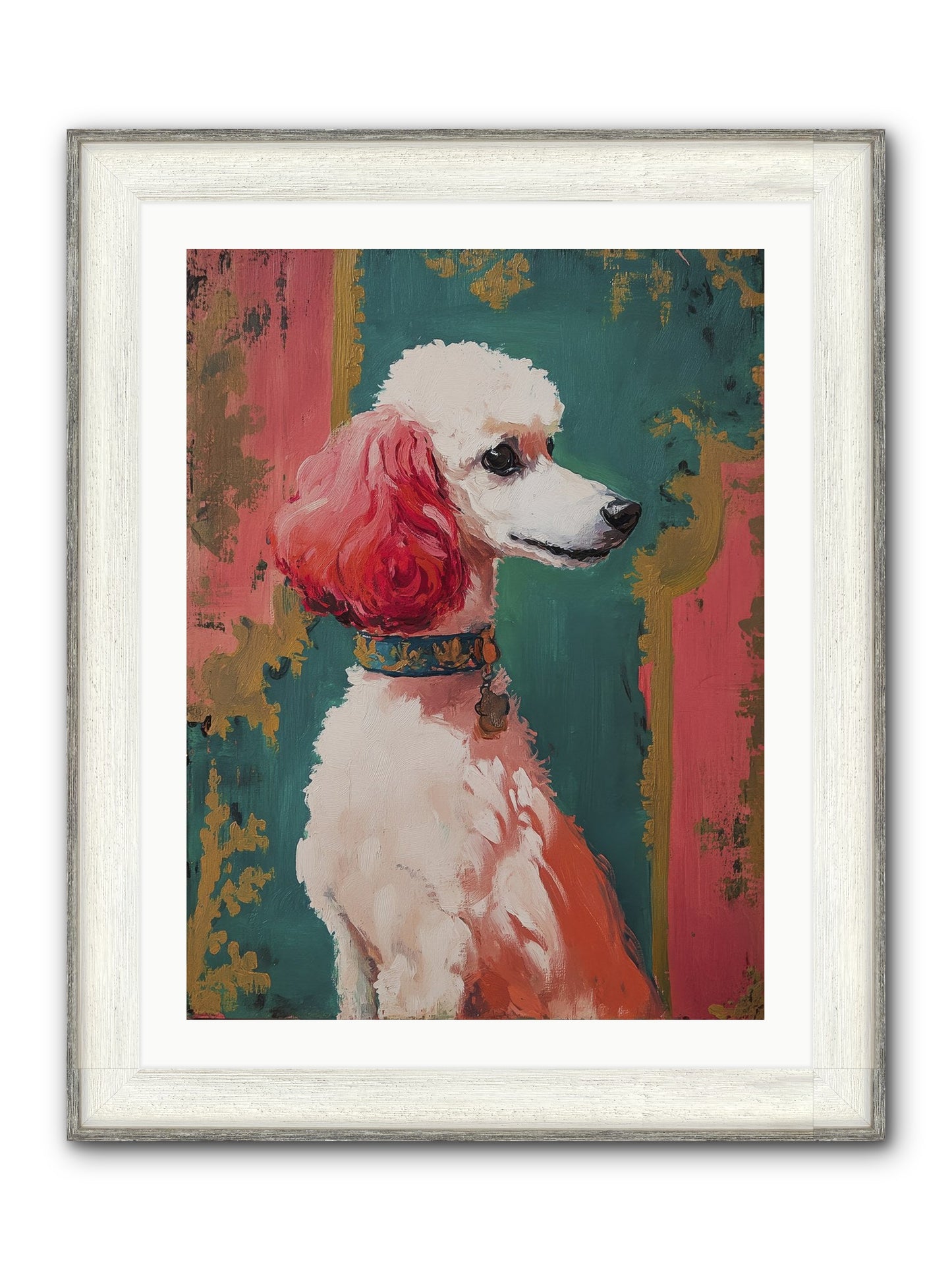 Periwinkle Framed Print - Driftwood White 24x32
