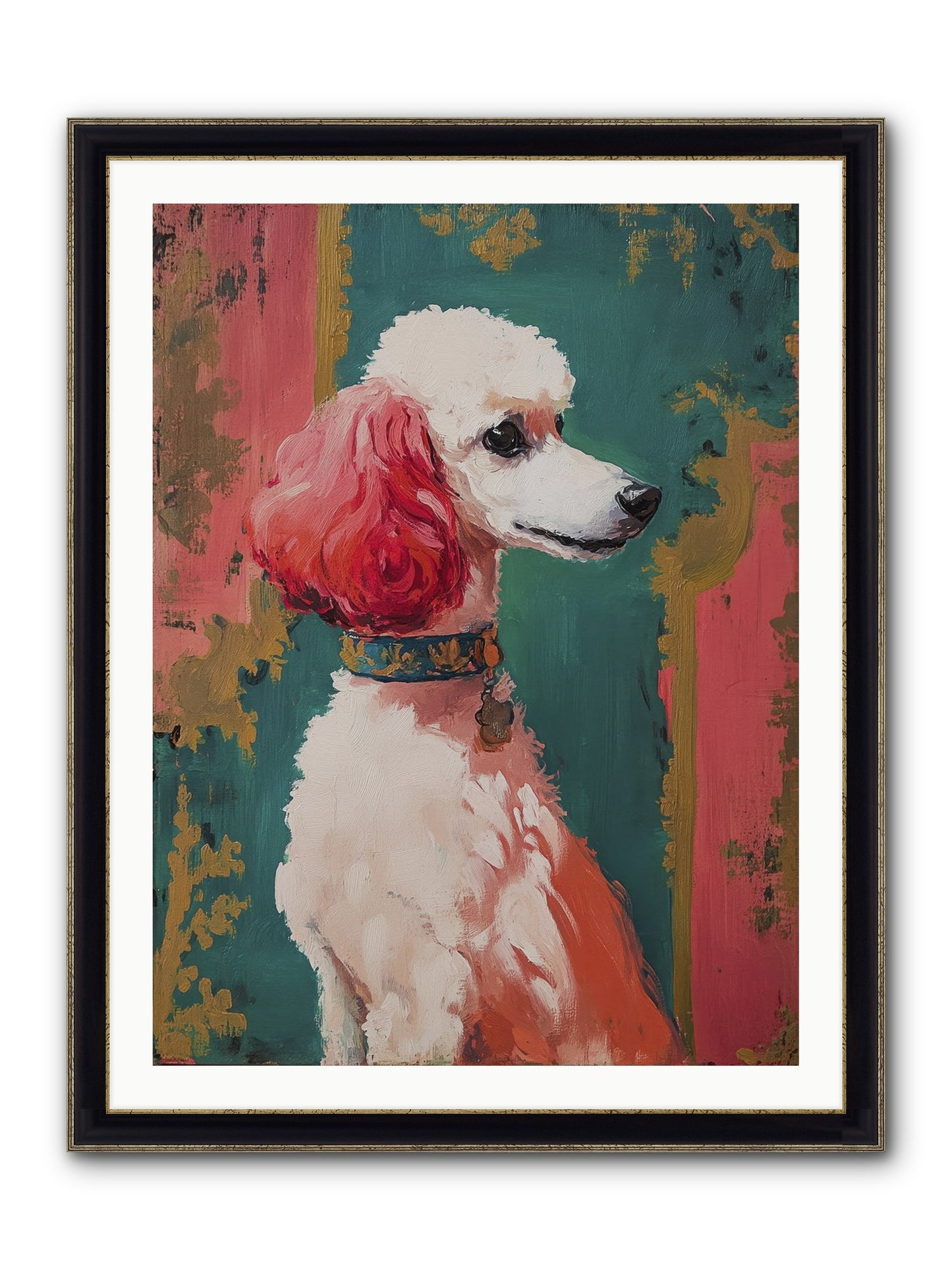 Periwinkle Framed Print - Black & Gold 30x40
