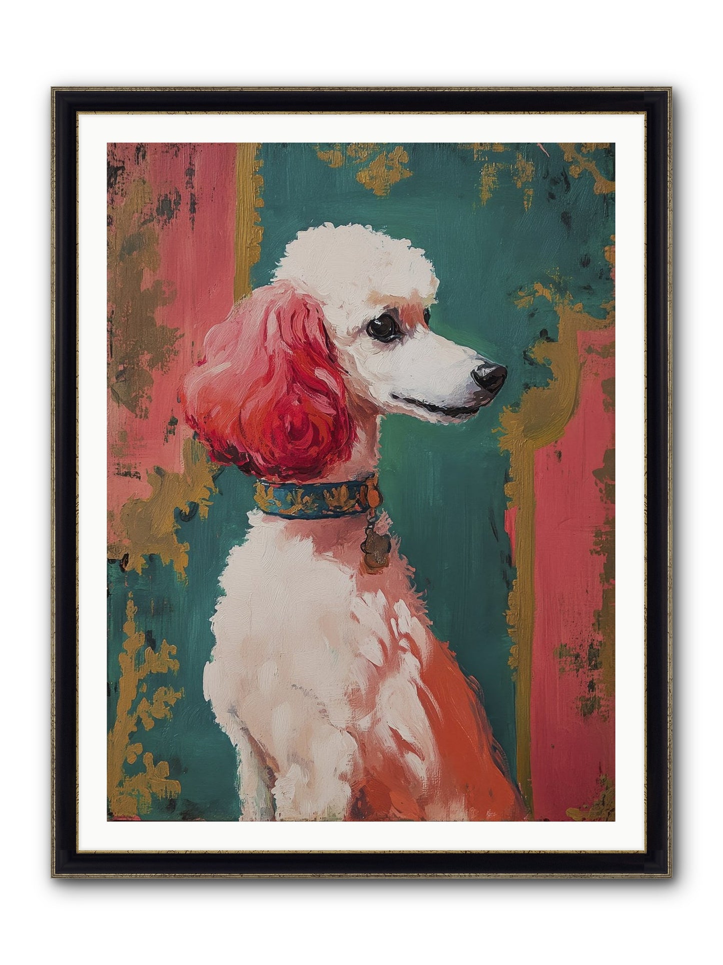 Periwinkle Framed Print - Black & Gold 36x48