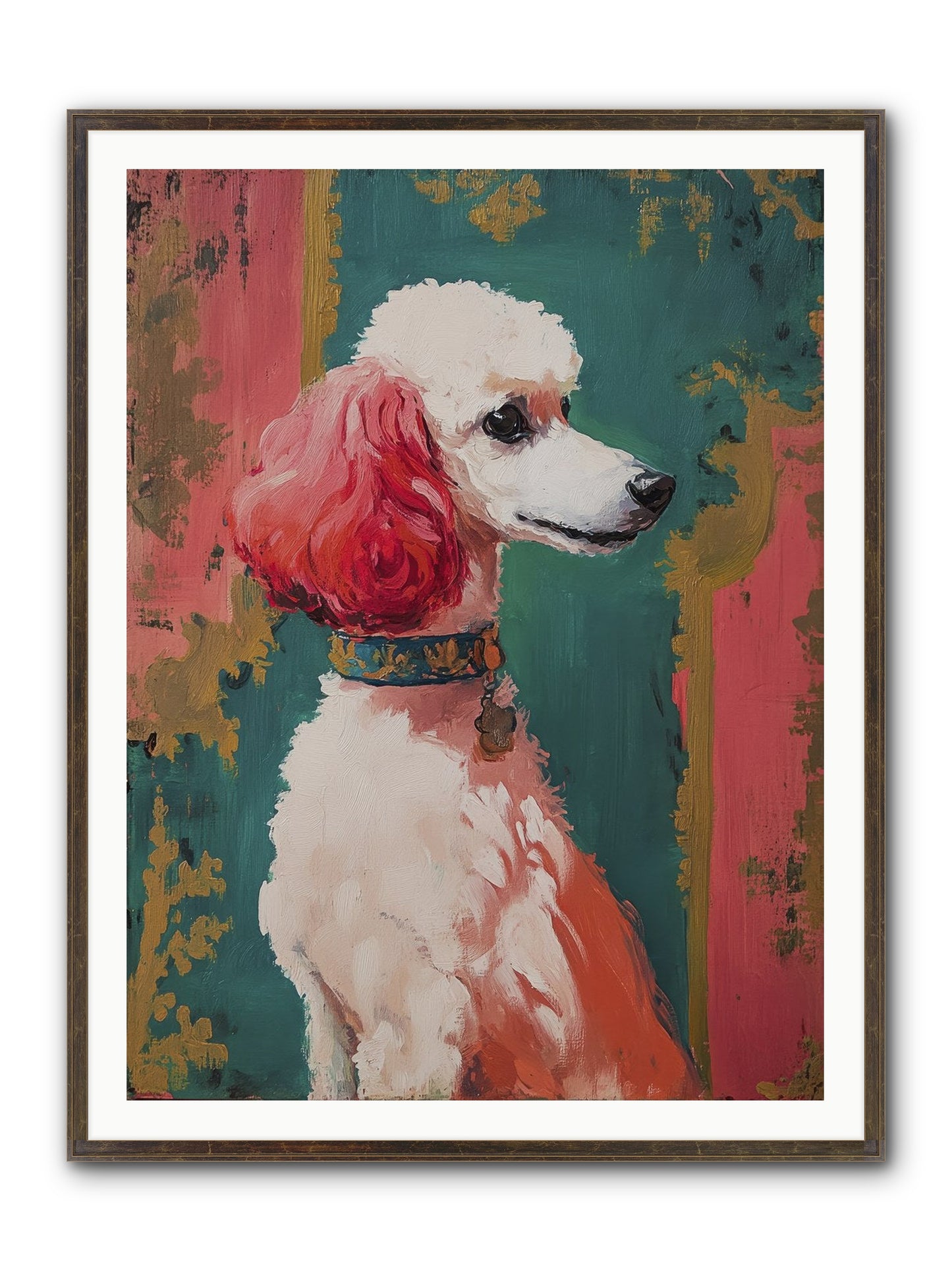 Periwinkle Framed Print - Slimwoods Black/Gold 36x48