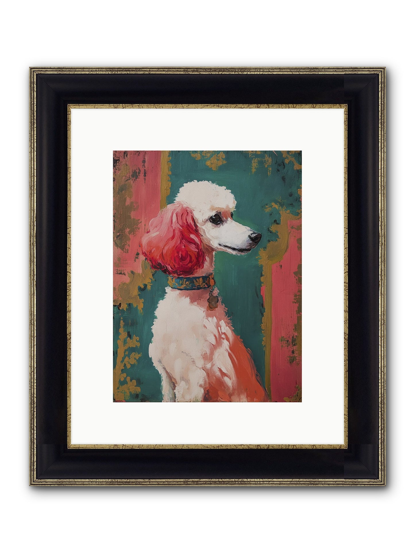 Periwinkle Framed Print - Black & Gold 9x12