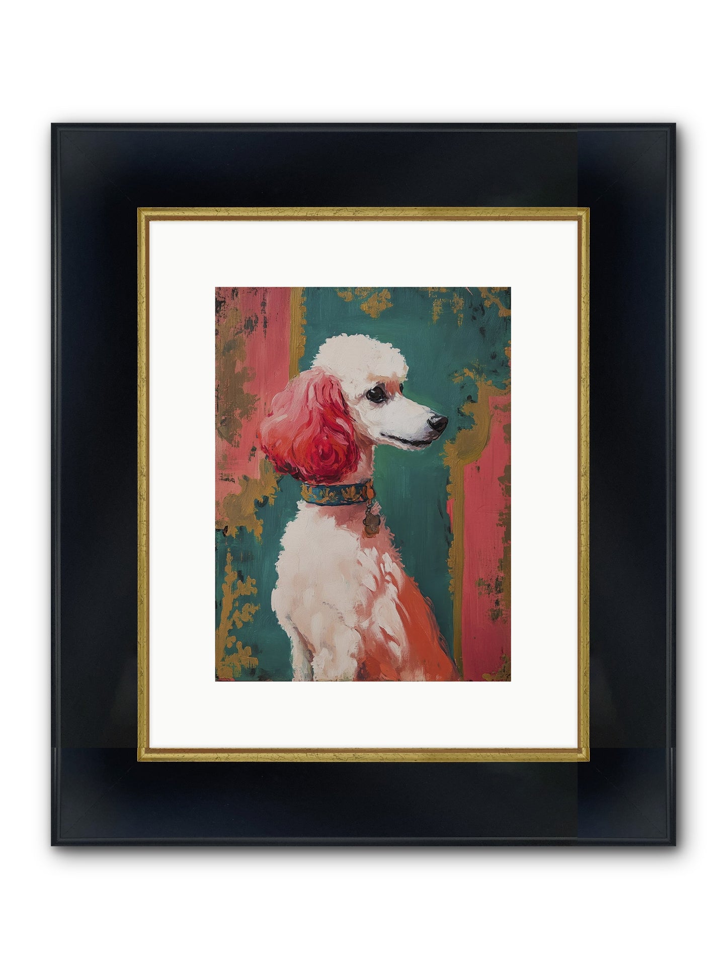 Periwinkle Framed Print - Wide Black w/Gold 9x12