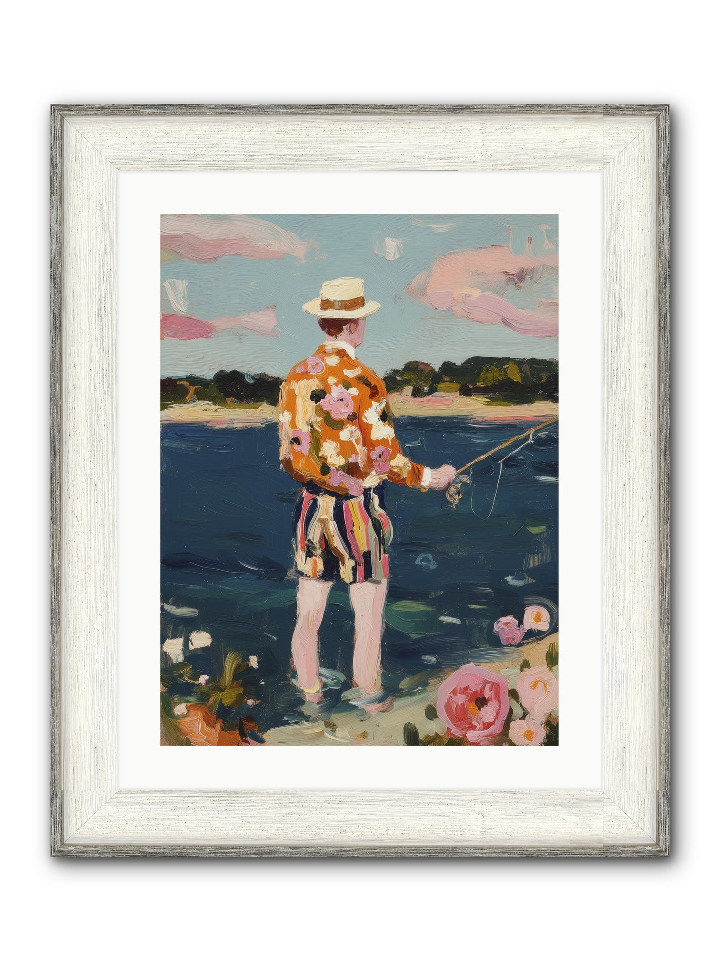Permanent Vacation Framed Print - Driftwood White 18x24