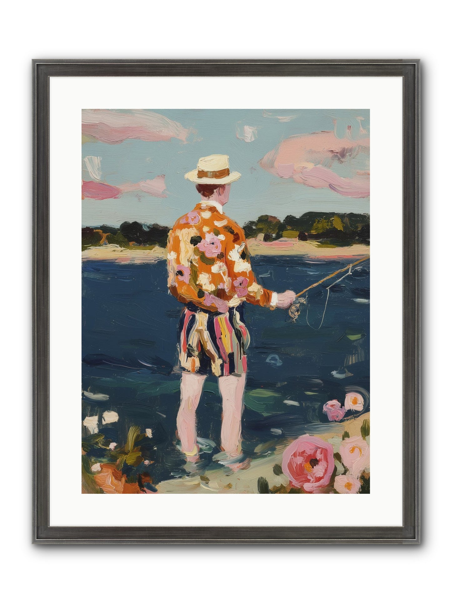 Permanent Vacation Framed Print - Slimwoods Black/Silver 18x24