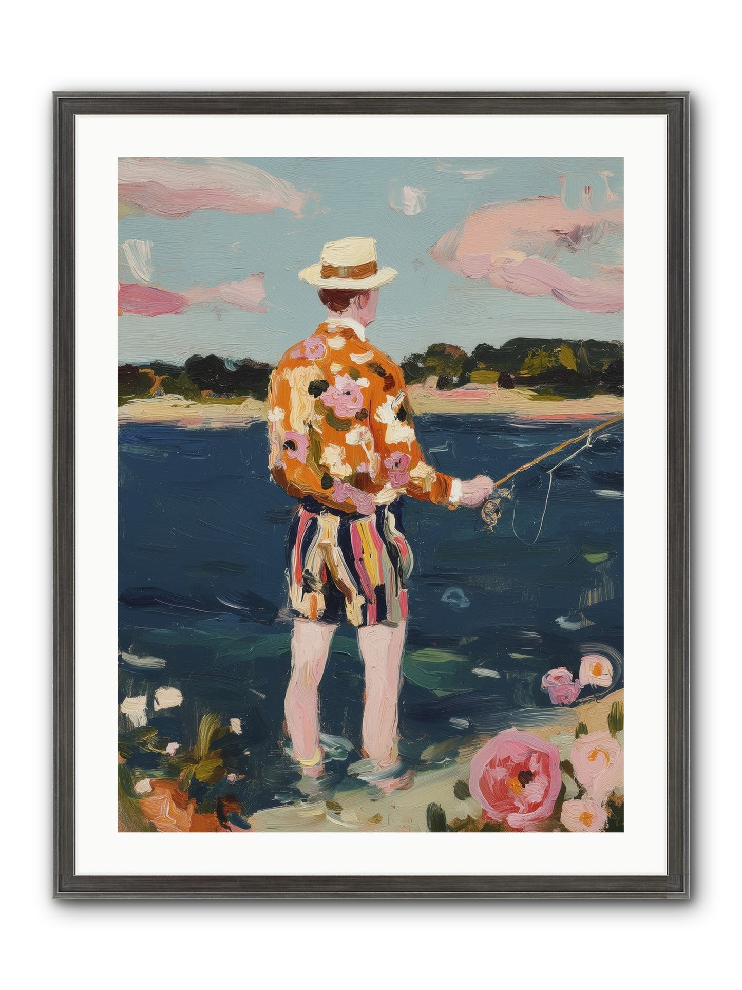 Permanent Vacation Framed Print - Slimwoods Black/Silver 24x32