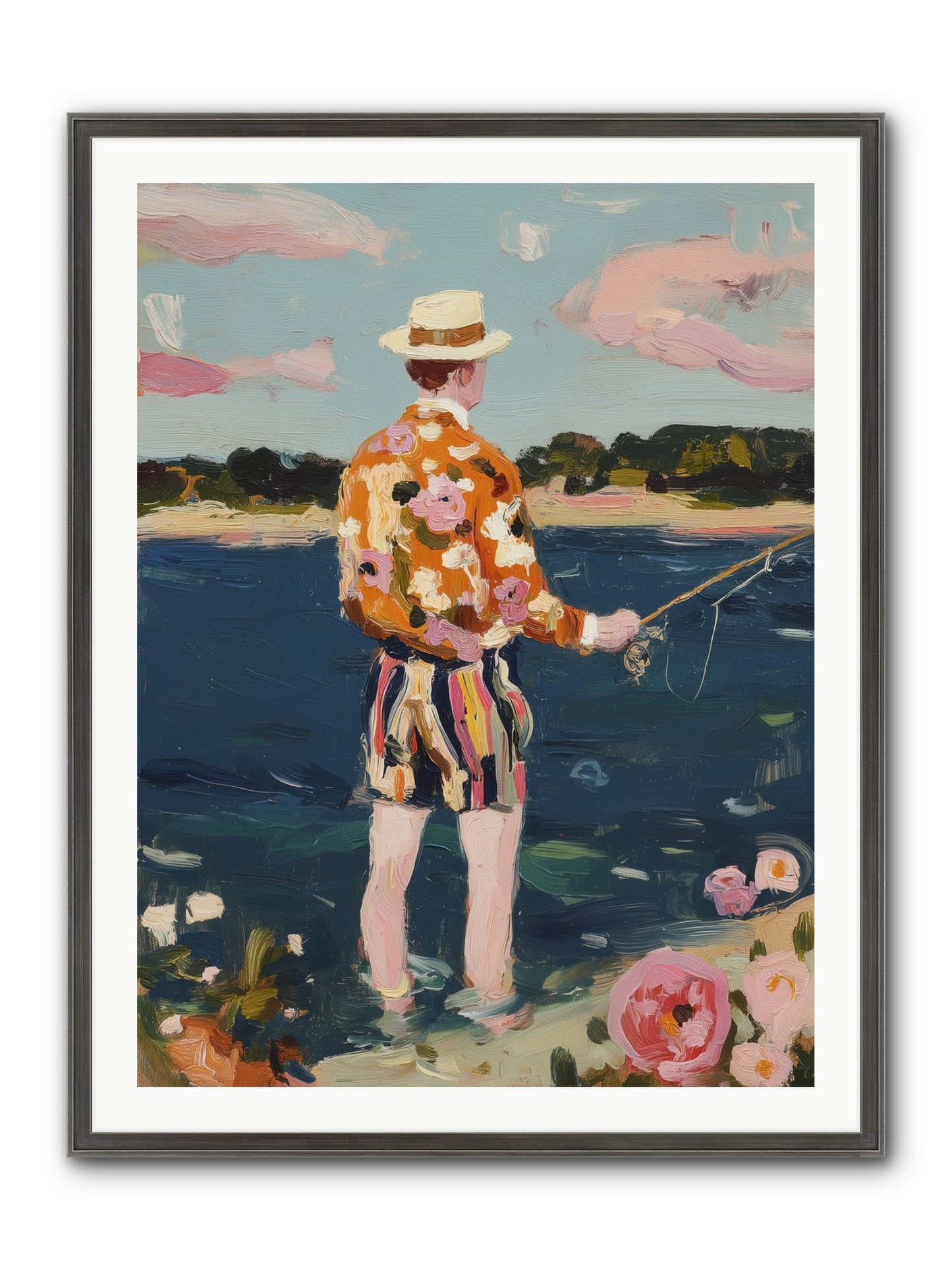 Permanent Vacation Framed Print - Slimwoods Black/Silver 30x40