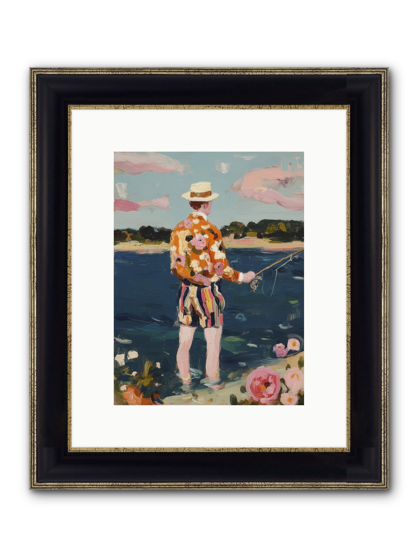 Permanent Vacation Framed Print - Black & Gold 9x12