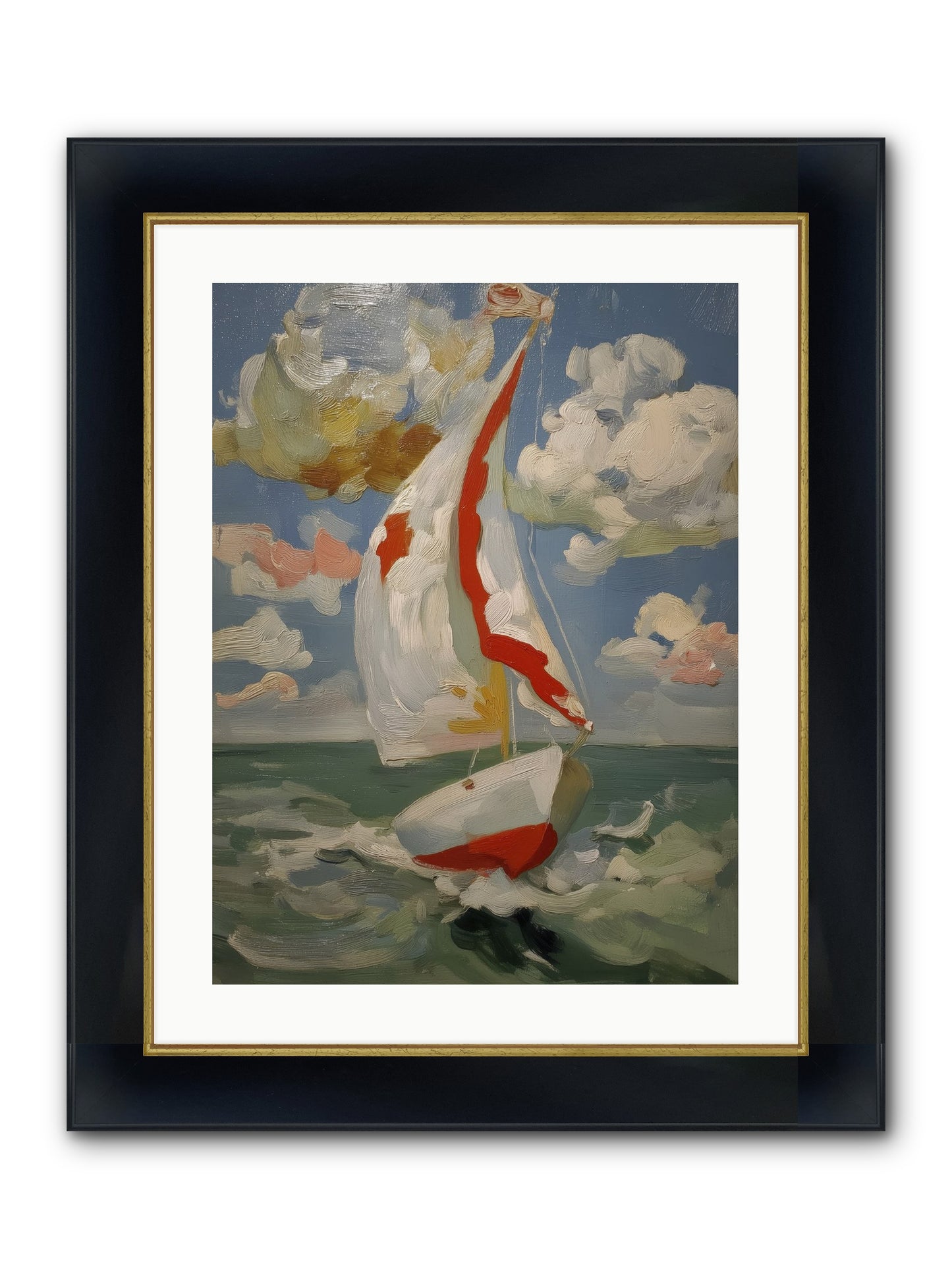 Perpetual Sunshine Framed Print - Wide Black w/Gold 18x24
