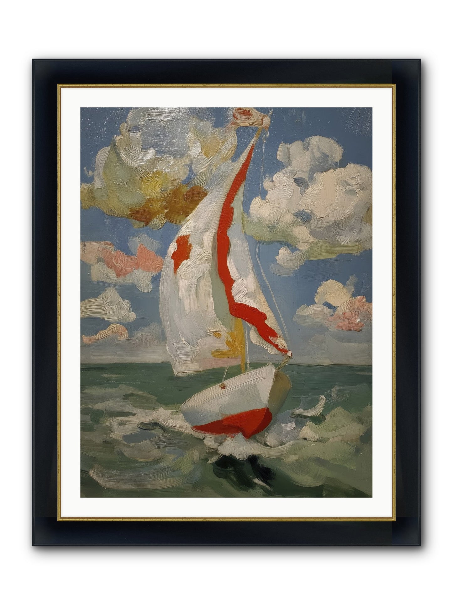 Perpetual Sunshine Framed Print - Wide Black w/Gold 30x40