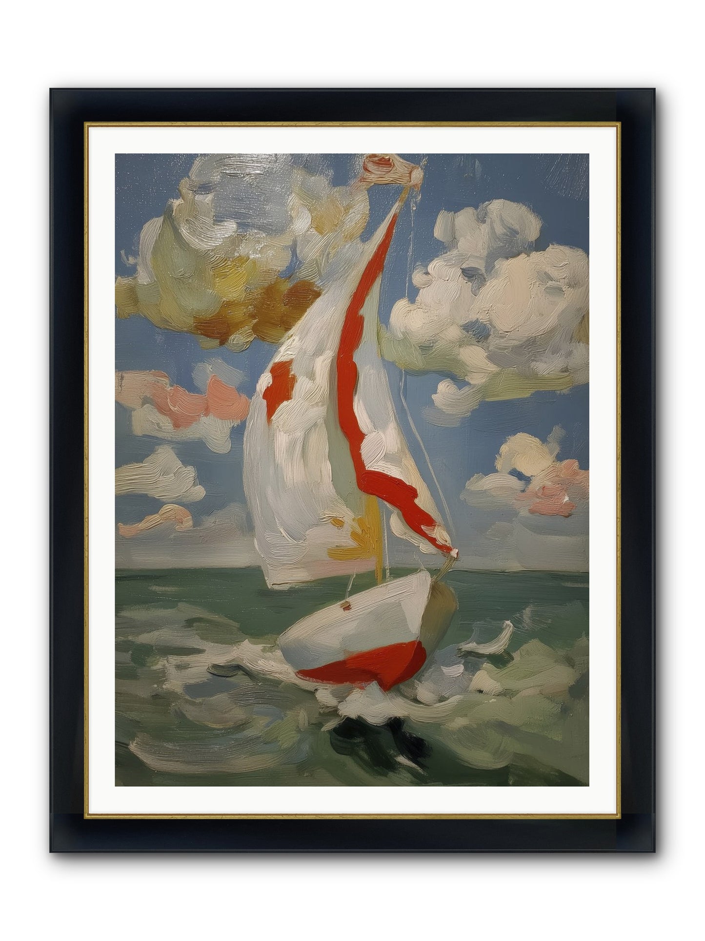 Perpetual Sunshine Framed Print - Wide Black w/Gold 36x48