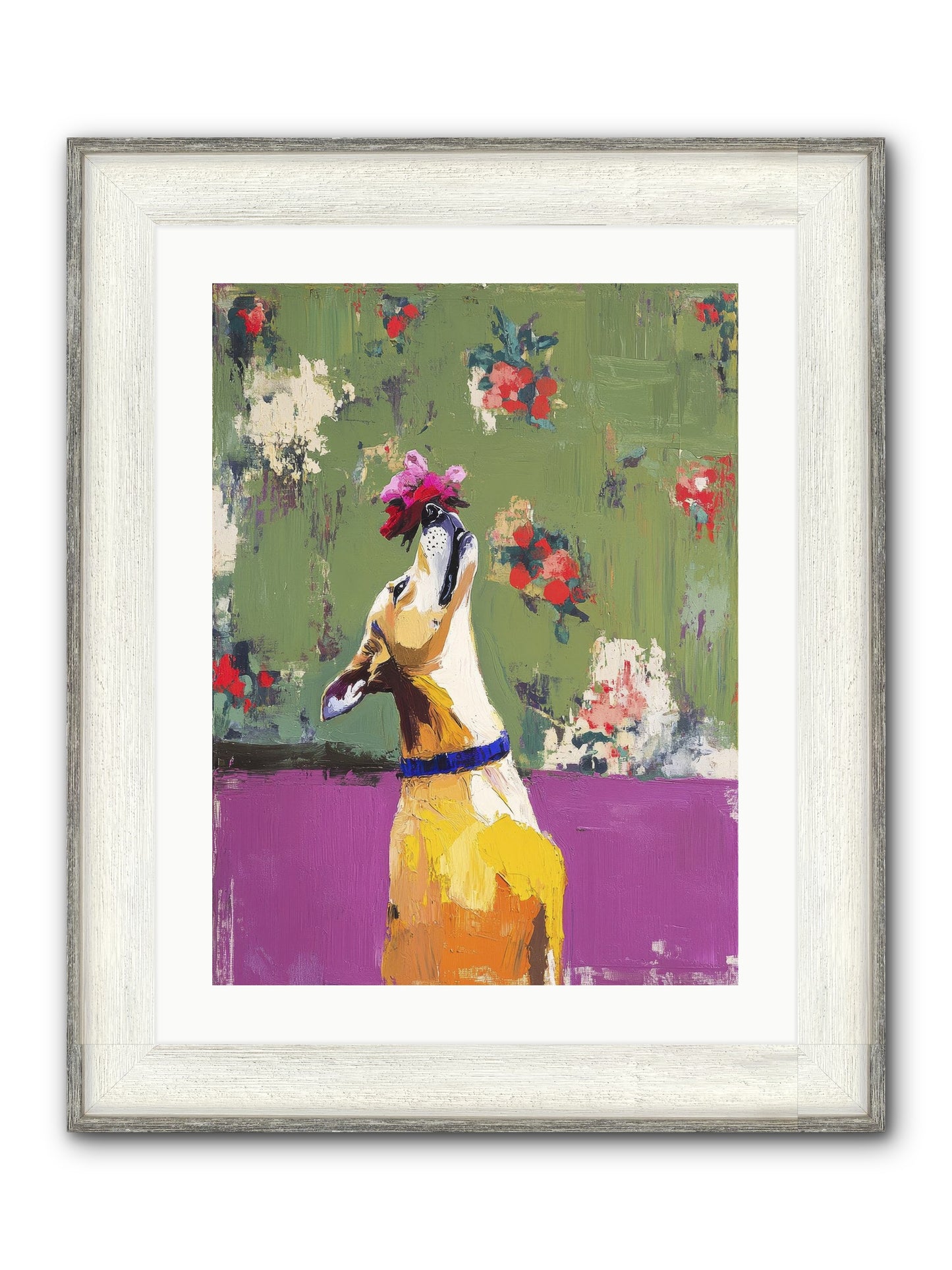 Petal Companion Framed Print - Driftwood White 18x24