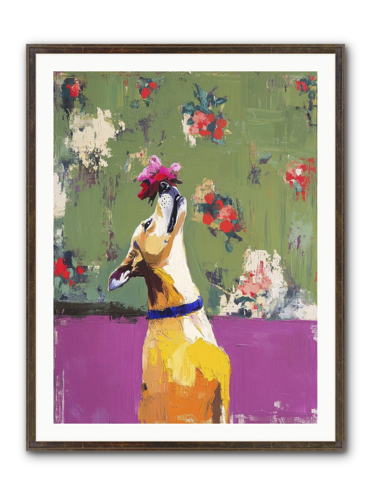 Petal Companion Framed Print - Slimwoods Black/Gold 30x40