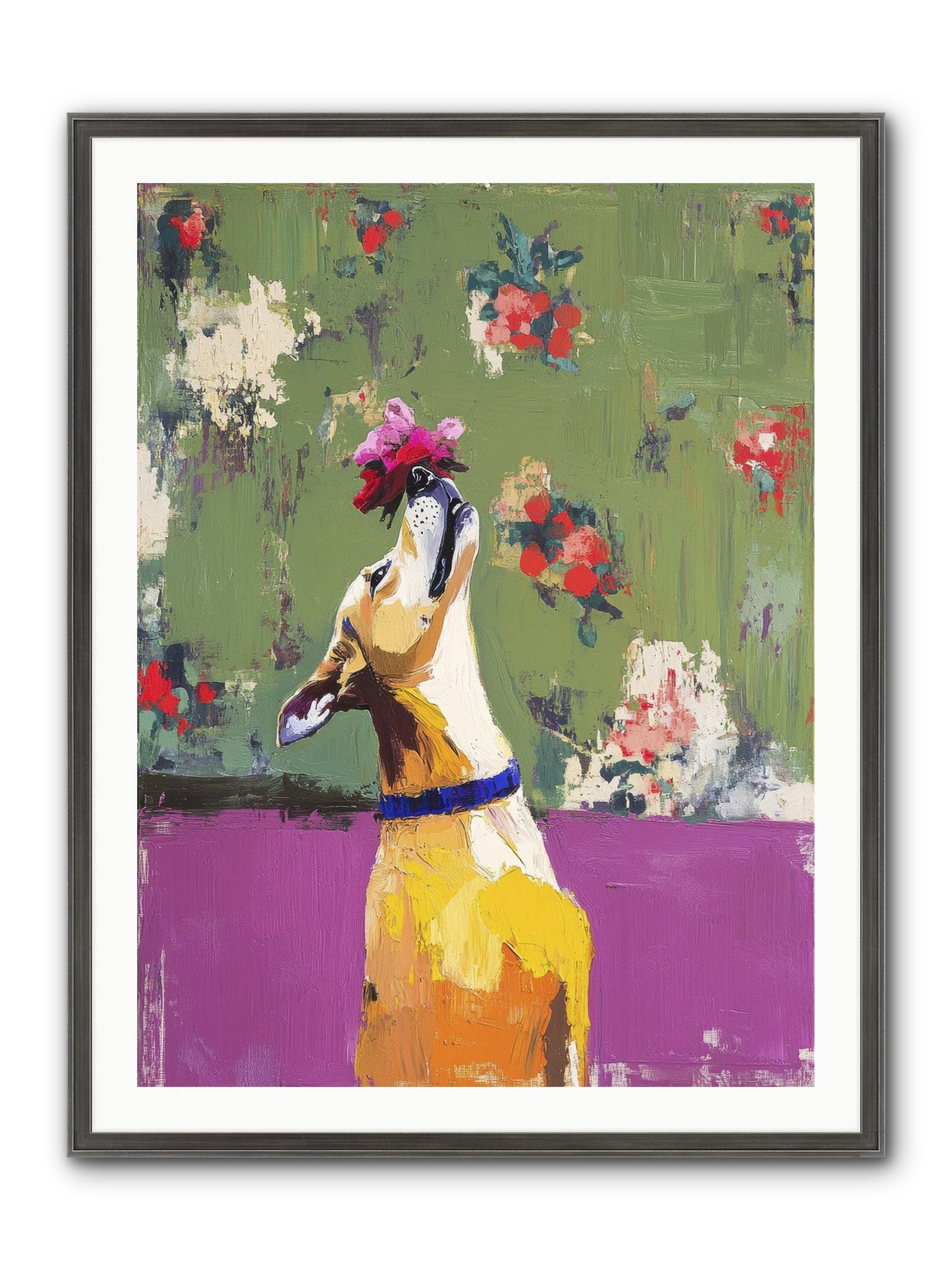 Petal Companion Framed Print - Slimwoods Black/Silver 30x40