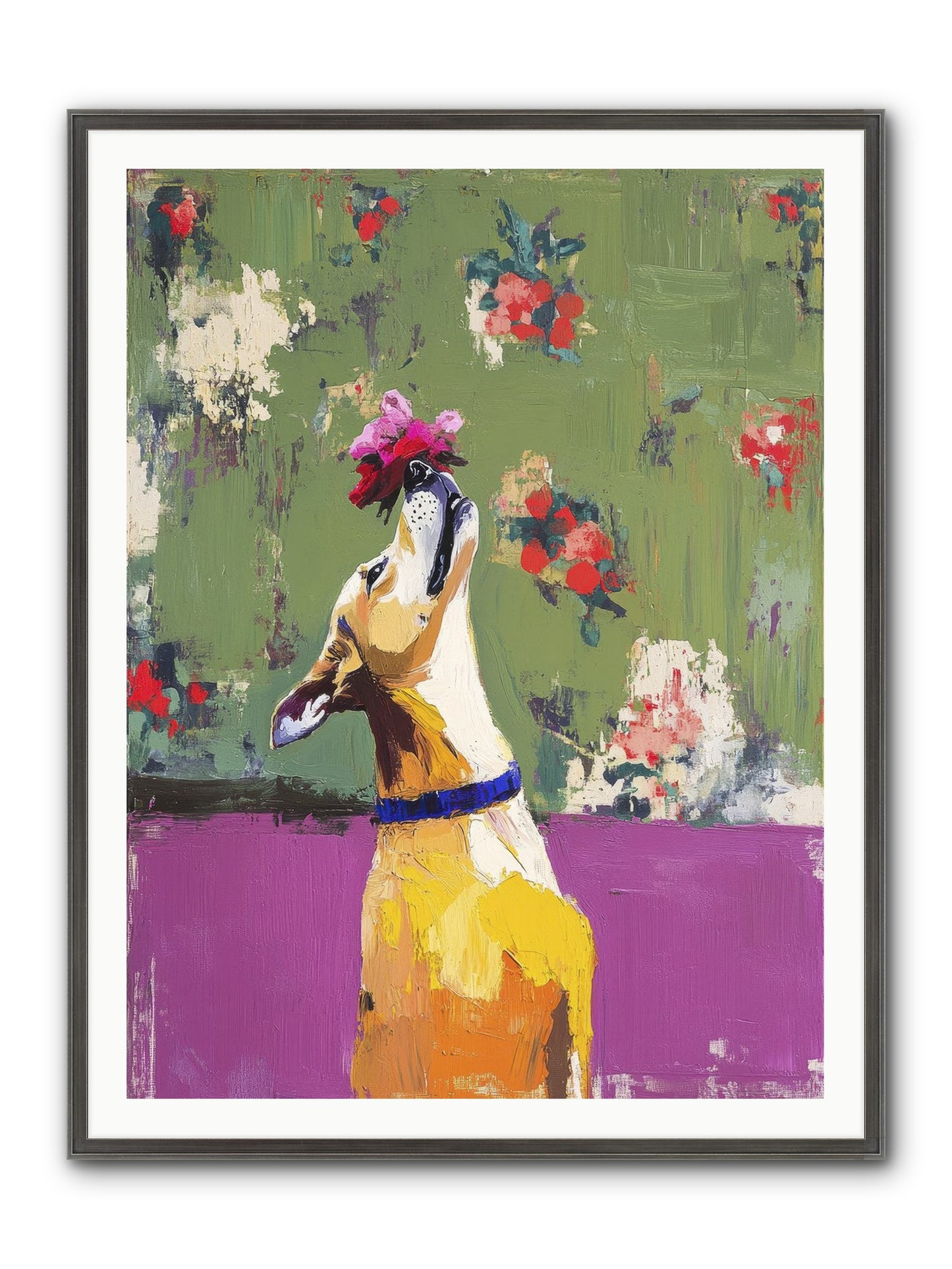 Petal Companion Framed Print - Slimwoods Black/Silver 36x48
