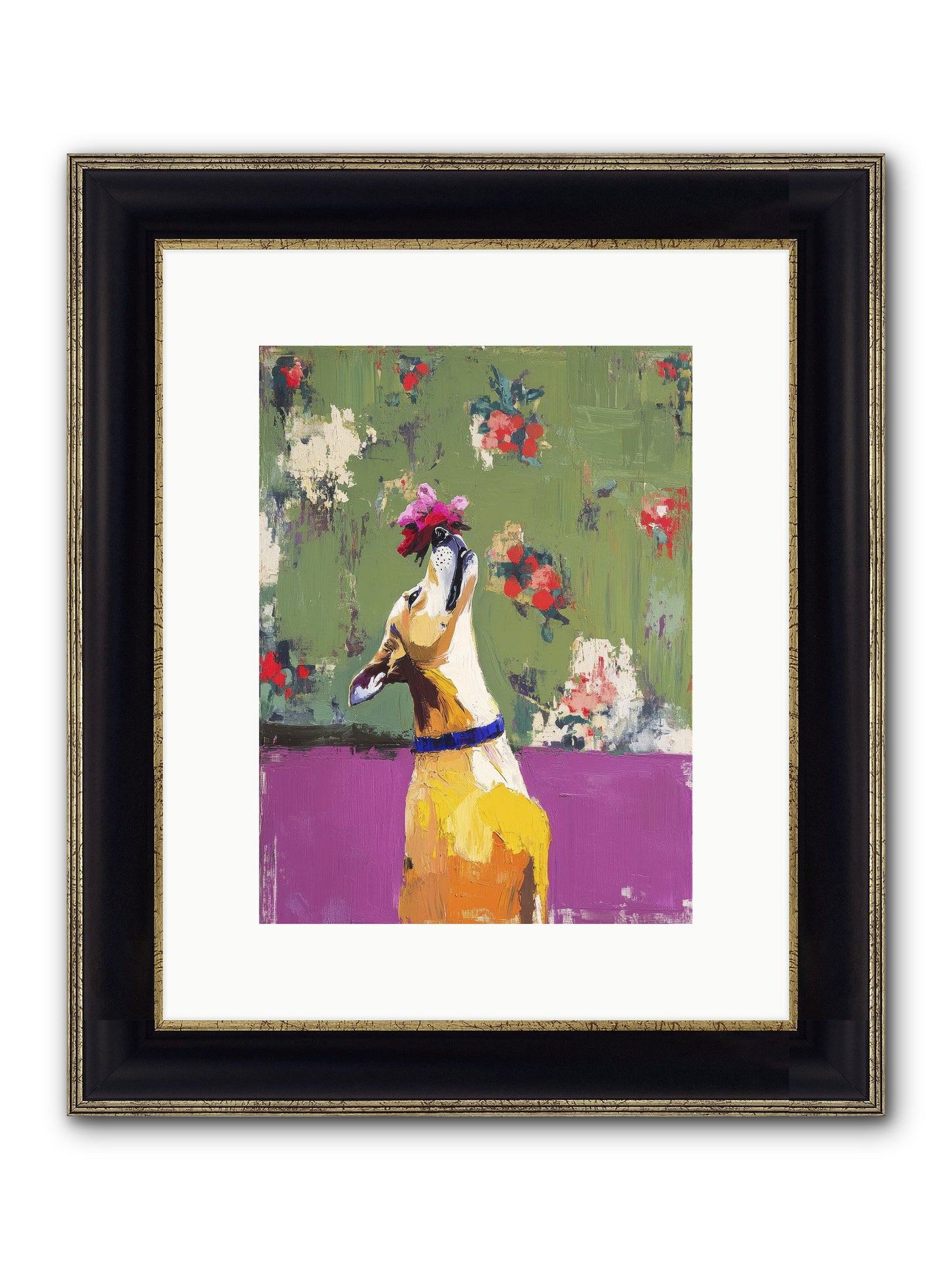 Petal Companion Framed Print - Black & Gold 9x12