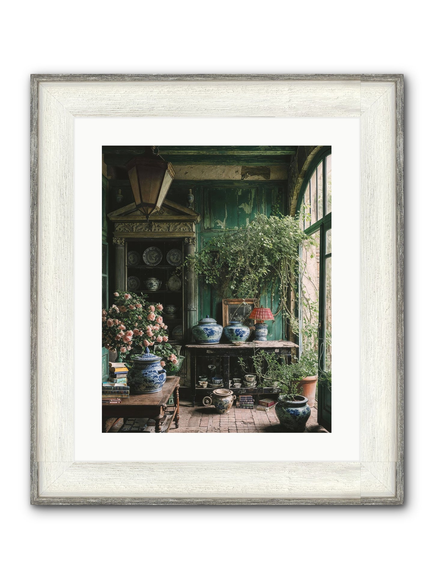 Petal Dance Framed Print - Driftwood White 16x20