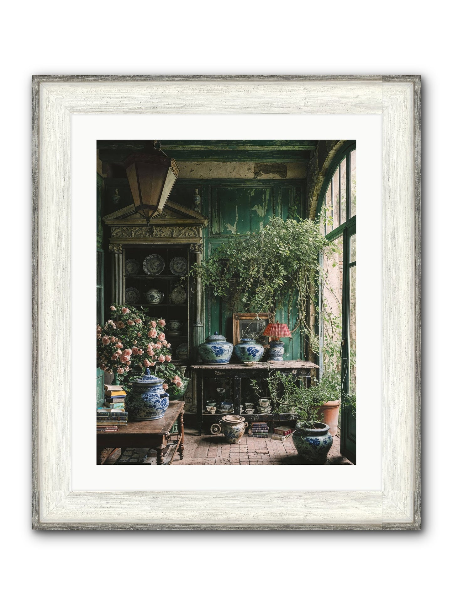 Petal Dance Framed Print - Driftwood White 20x25