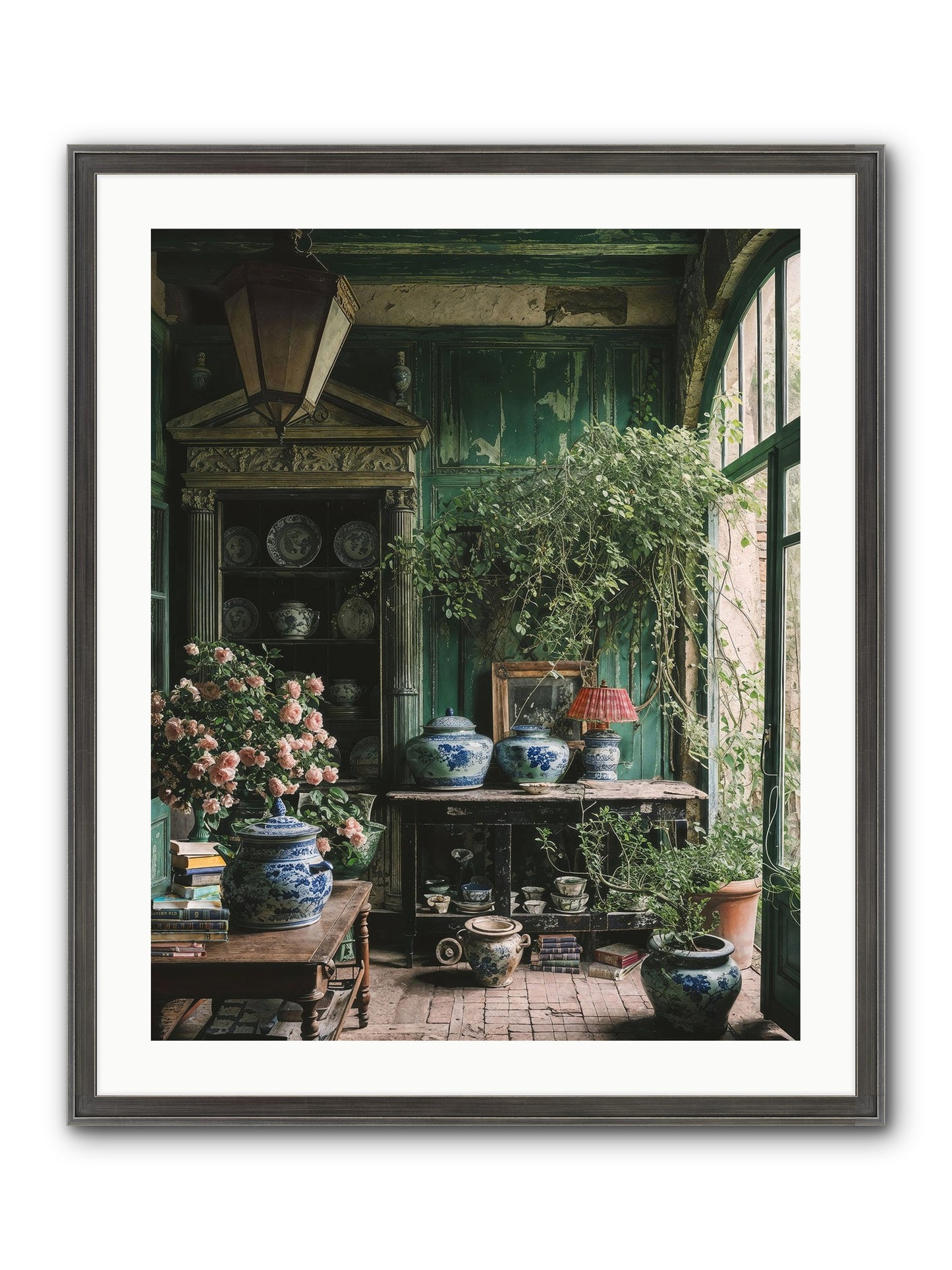 Petal Dance Framed Print - Slimwoods Black/Silver 24x30