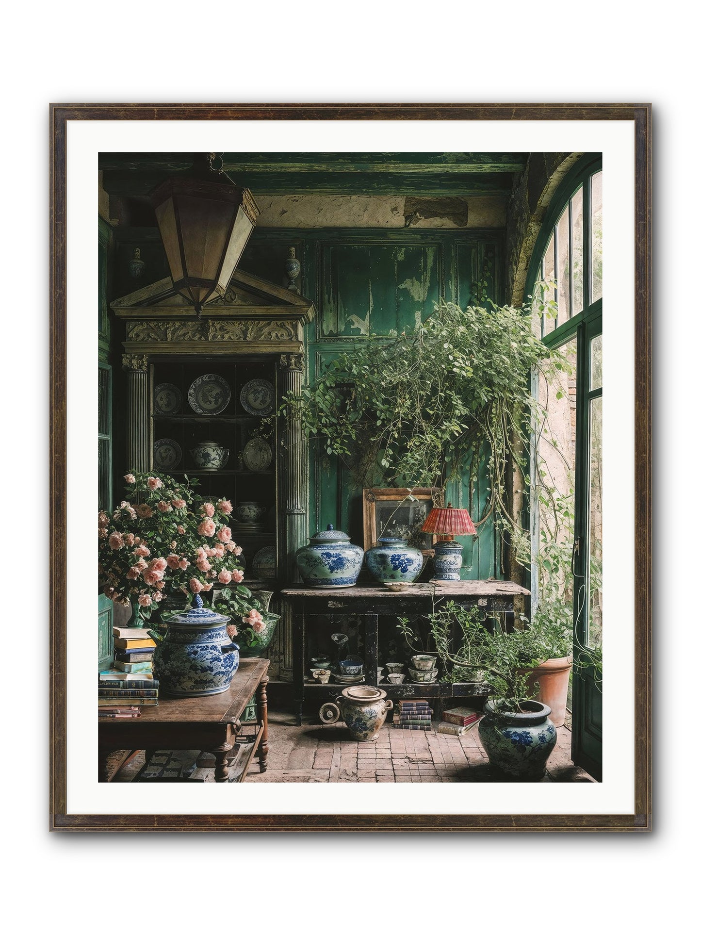 Petal Dance Framed Print - Slimwoods Black/Gold 32x40