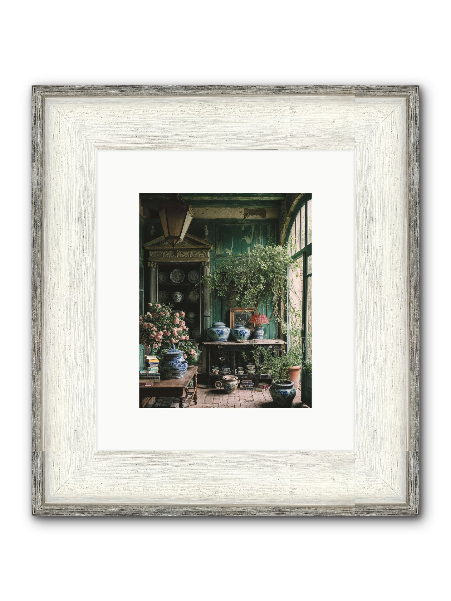 Petal Dance Framed Print - Driftwood White 8x10