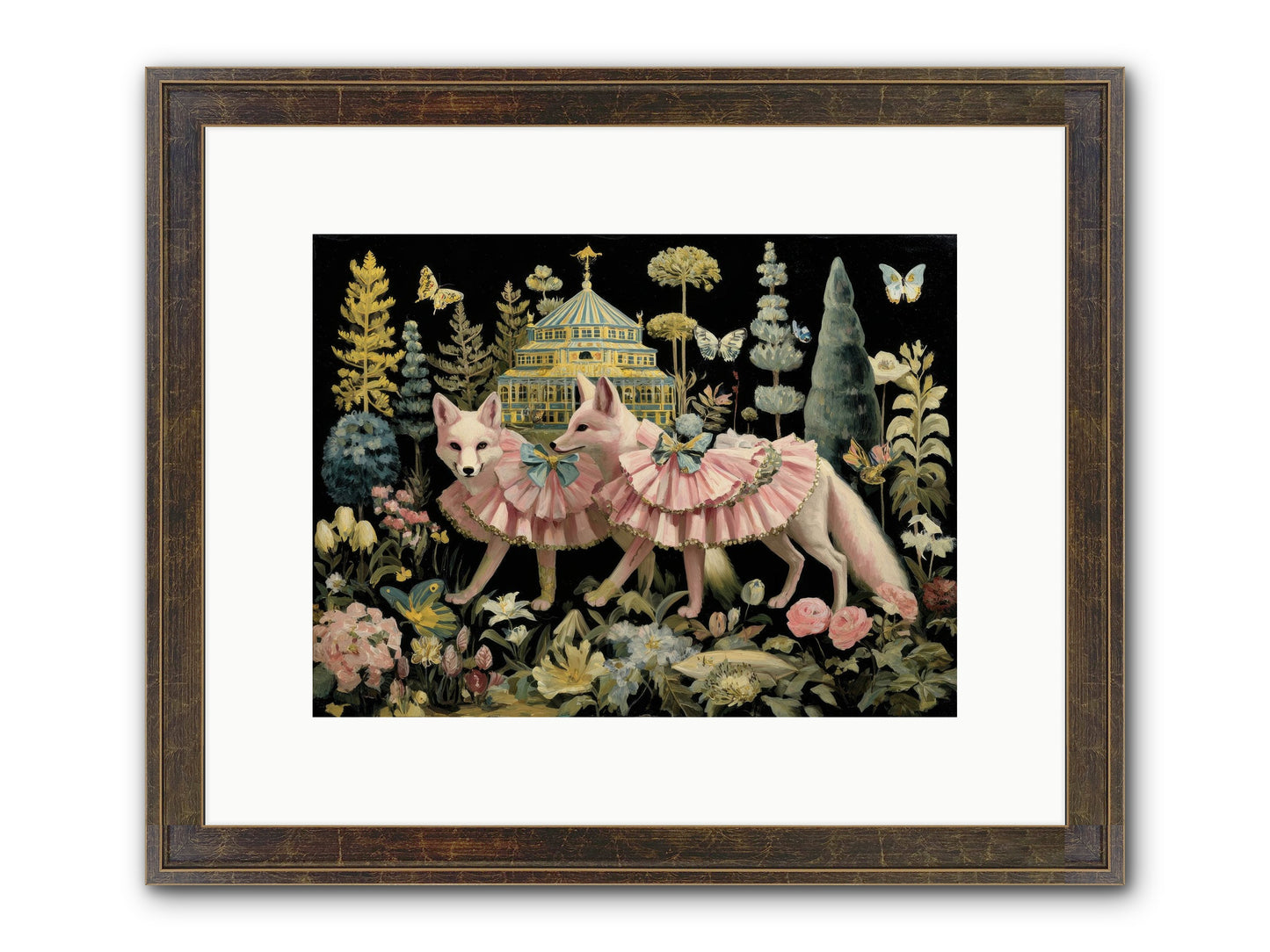 Petal Drift Framed Print - Slimwoods Black/Gold 12x9